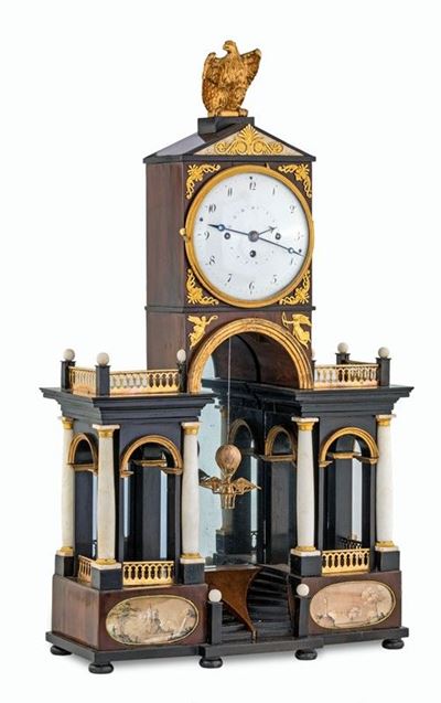 Orologio Biedermeier in Legno