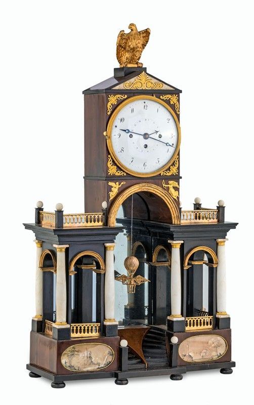 Orologio Biedermeier in Legno