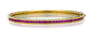 Bracciale a Manetta in Oro e Rubini