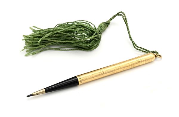  Portamine vintage in metallo laminato in oro giallo