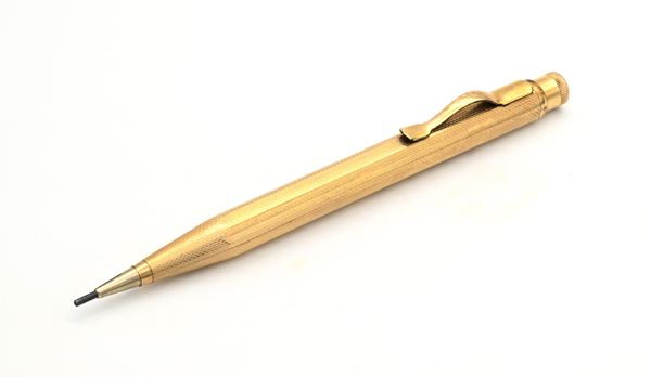 Kosca - Portamine vintage in metallo laminato in oro giallo inciso