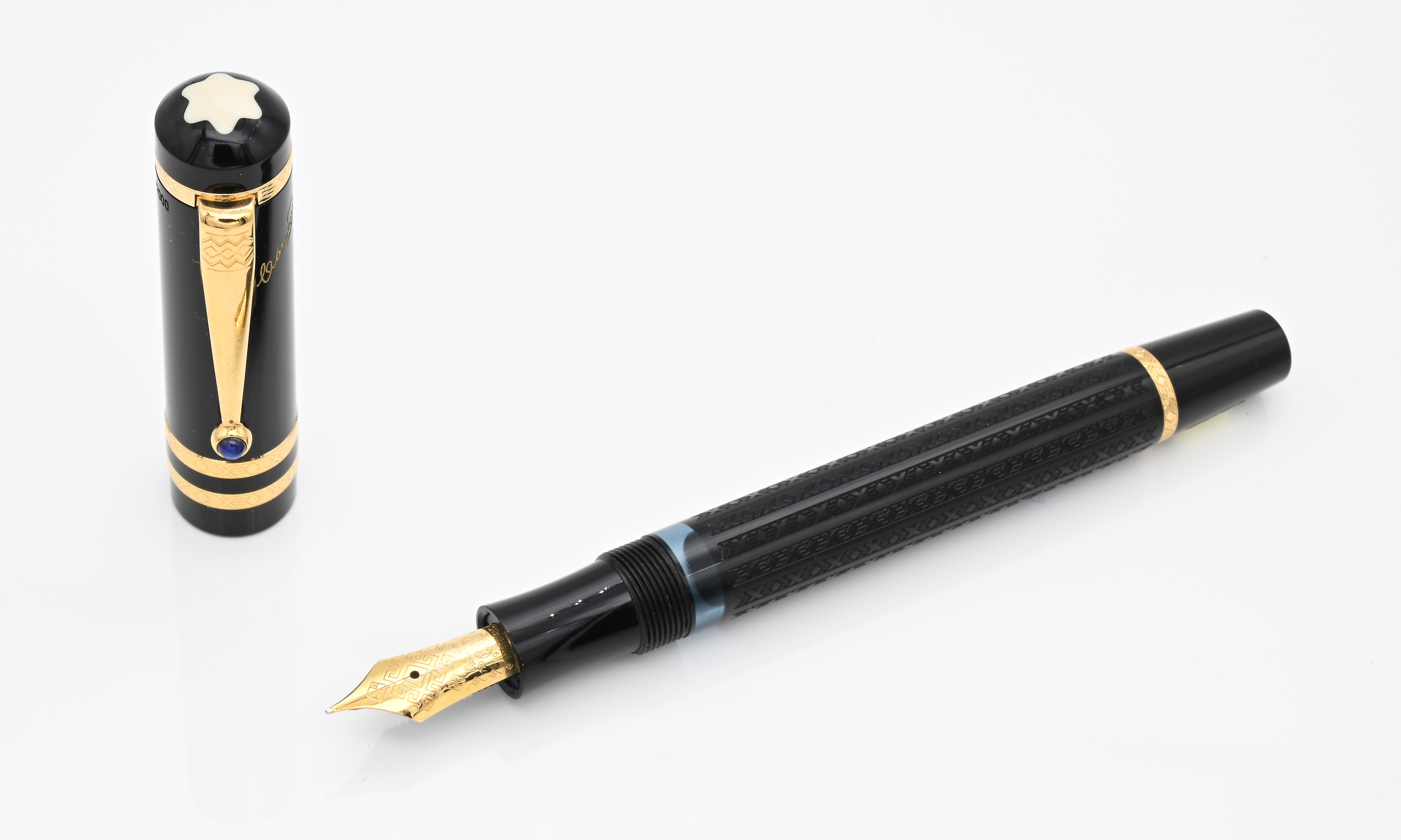 Montblanc Fedor Dostoevsky Limited Edition 28637 - Penna Stilografica in Resina Nera con Particol...