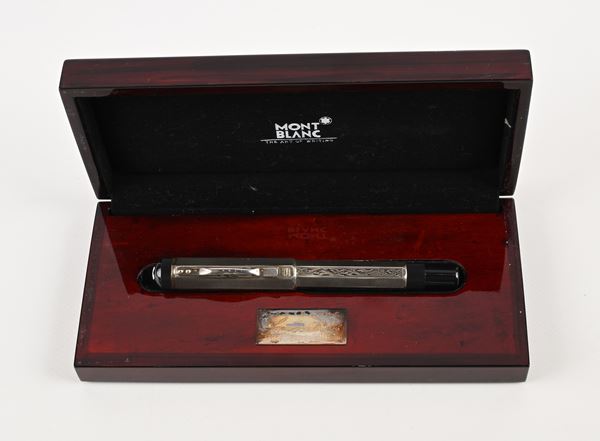 Montblanc Lorenzo De' Medici Patron of Art Limited Edition series 17276 - Penna Stilografica in argento sterling 925/000 riccamente incisa e firmata a mano (incisore ZH)