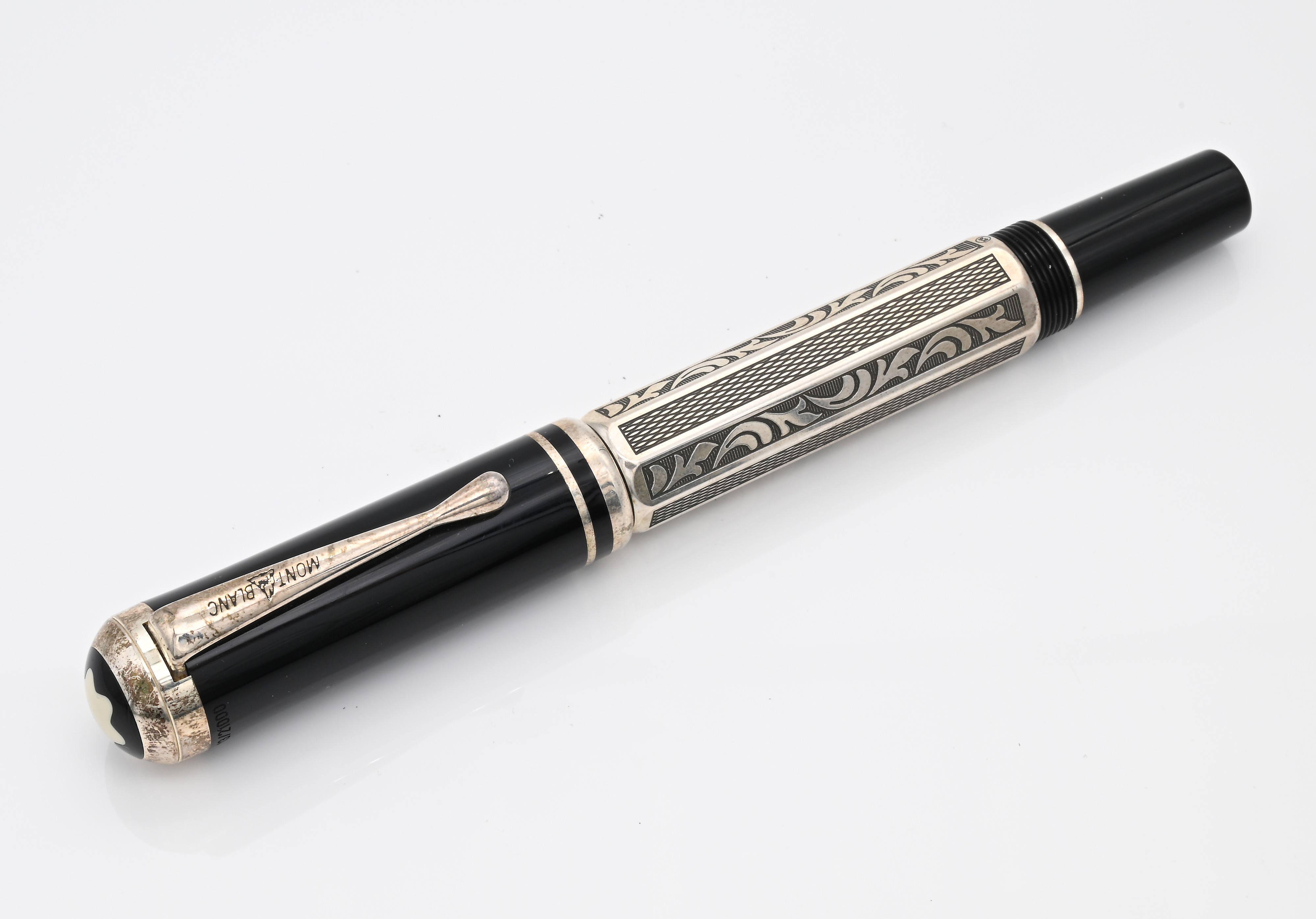 Montblanc Meisterstuck Marcel Proust Limited Edition 28654 - Penna Stilografica in Argento Sterli...