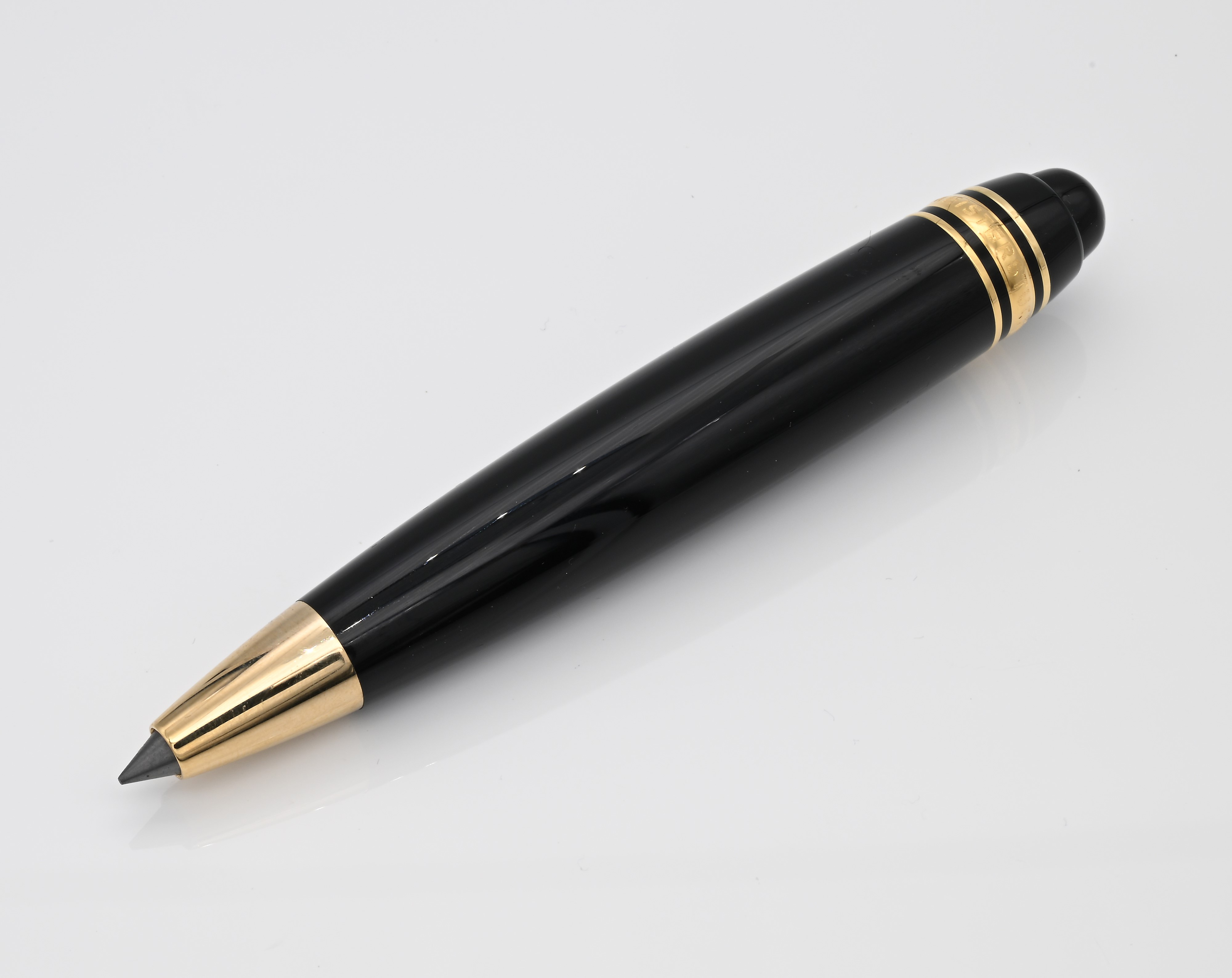 Montblanc Meisterstuck Pix Leonardo Sketch Pen 8882 - Porta Matite Meccanico in Resina Nera con P...
