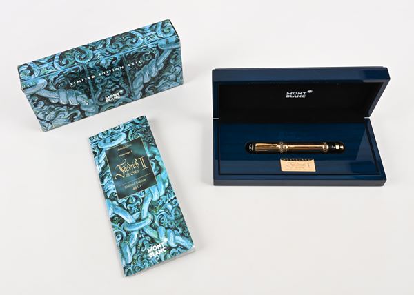 Montblanc Friedrich II The Great Limited Edition 28647 - Penna Stilografica retrattile in metallo laminato in oro (01622)