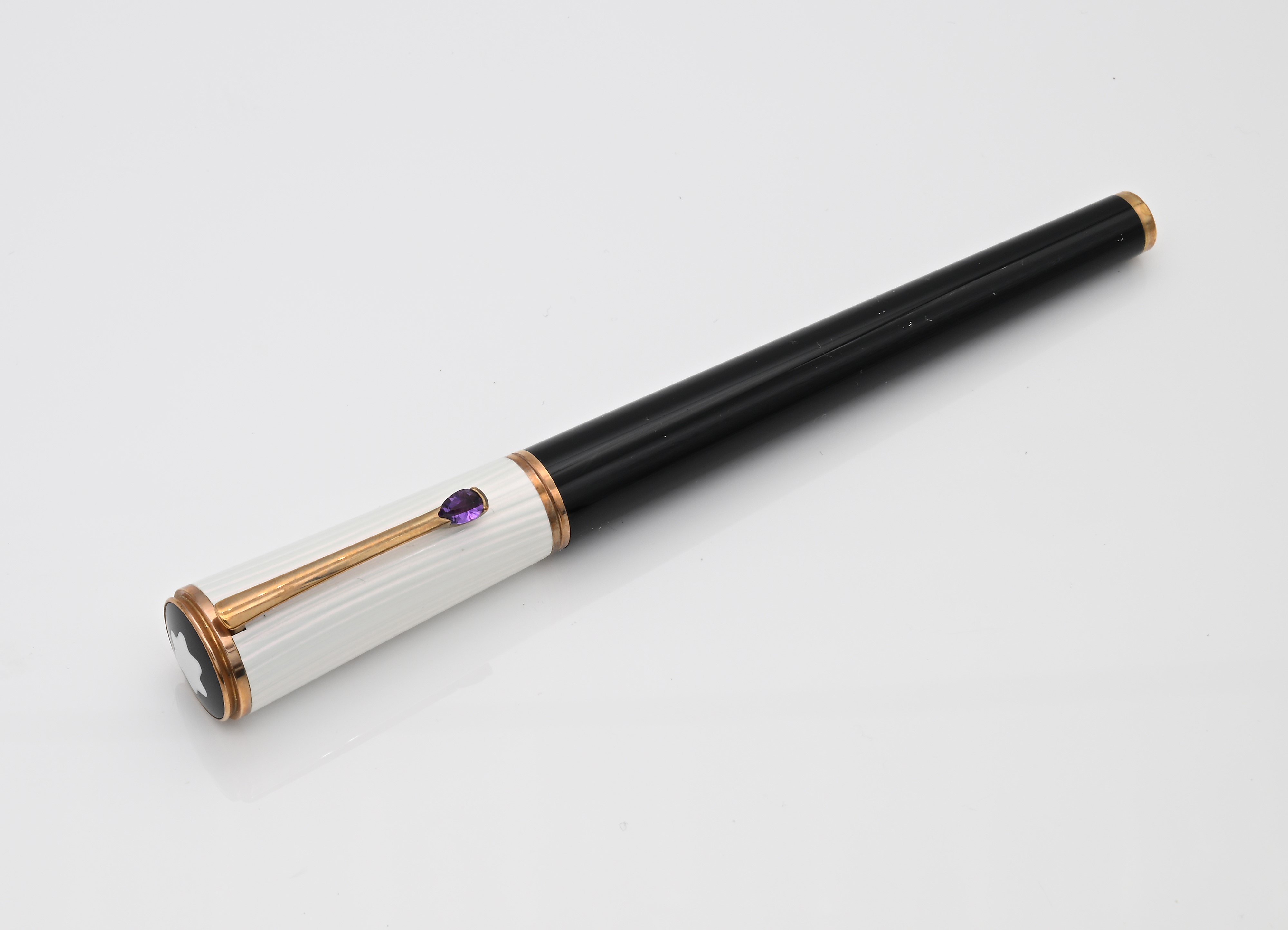 Montblanc Ingrid Bergman la Donna Special Edition 104906 - Roller in Resina Nera e Metallo con La...
