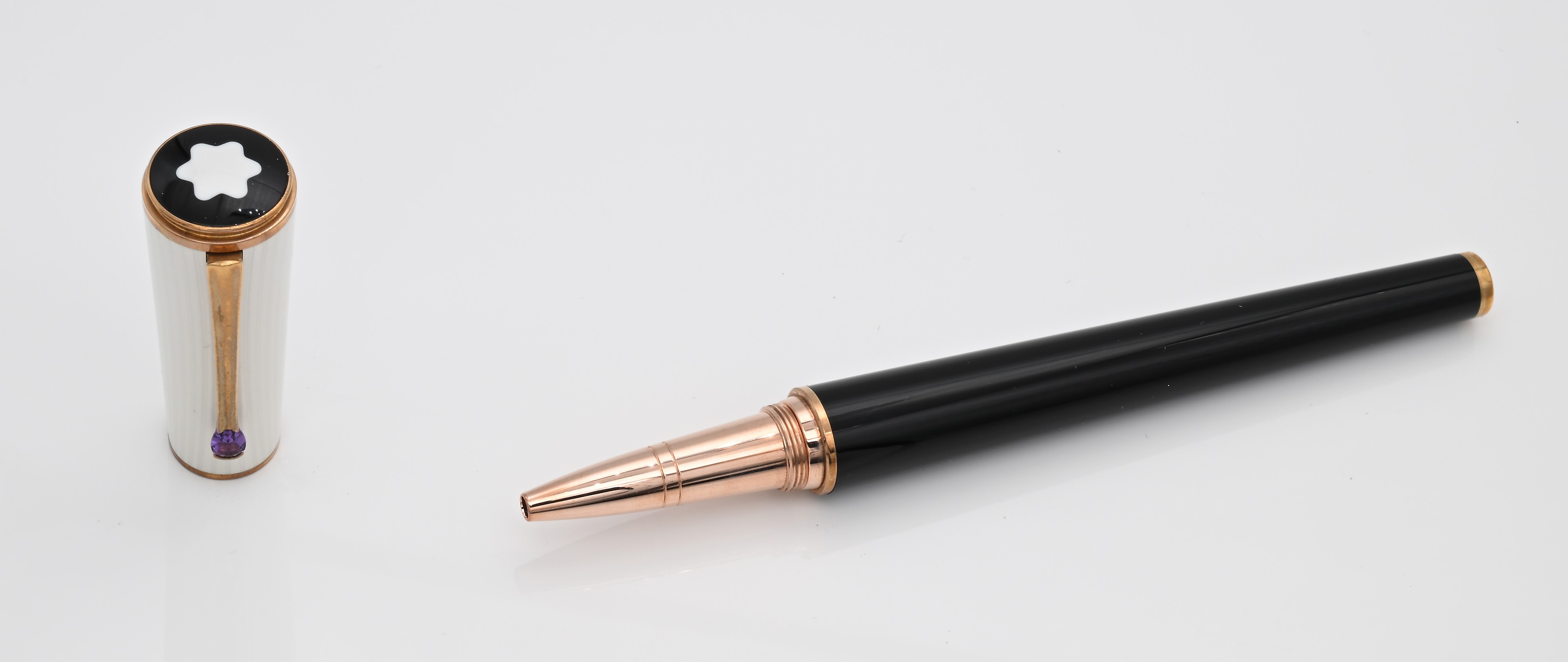 Montblanc Ingrid Bergman la Donna Special Edition 104906 - Roller in Resina Nera e Metallo con La...