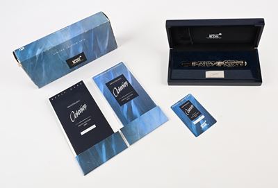 Montblanc Octavian Limited Edition 28604 - Penna Stilografica in Resina Nera con Lamina di Argent...