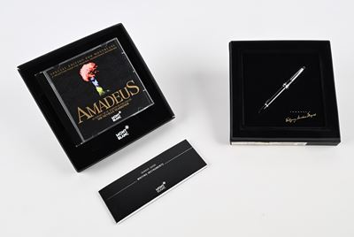 Montblanc Meisterstuck Hommage a Mozart - Penna Stilografica Mini in Resina Nera con Particolari ...