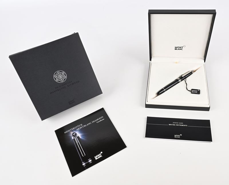 Montblanc Meisterstuck Diamond Legrand 105973 - Penna Stilografica in Resina Nera con Particolari...