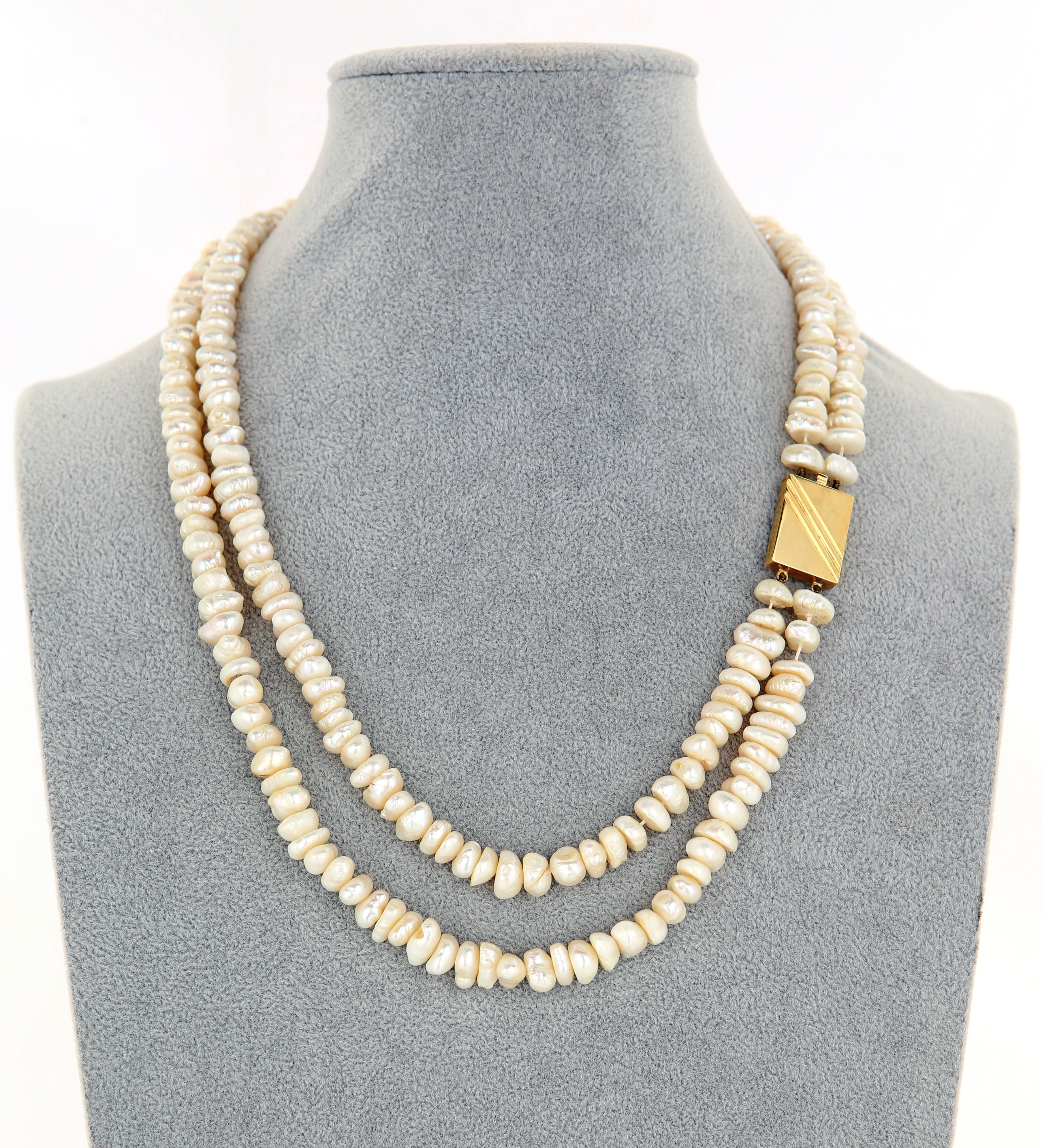 Collana a Torchon in Oro e Perle D'acqua Dolce