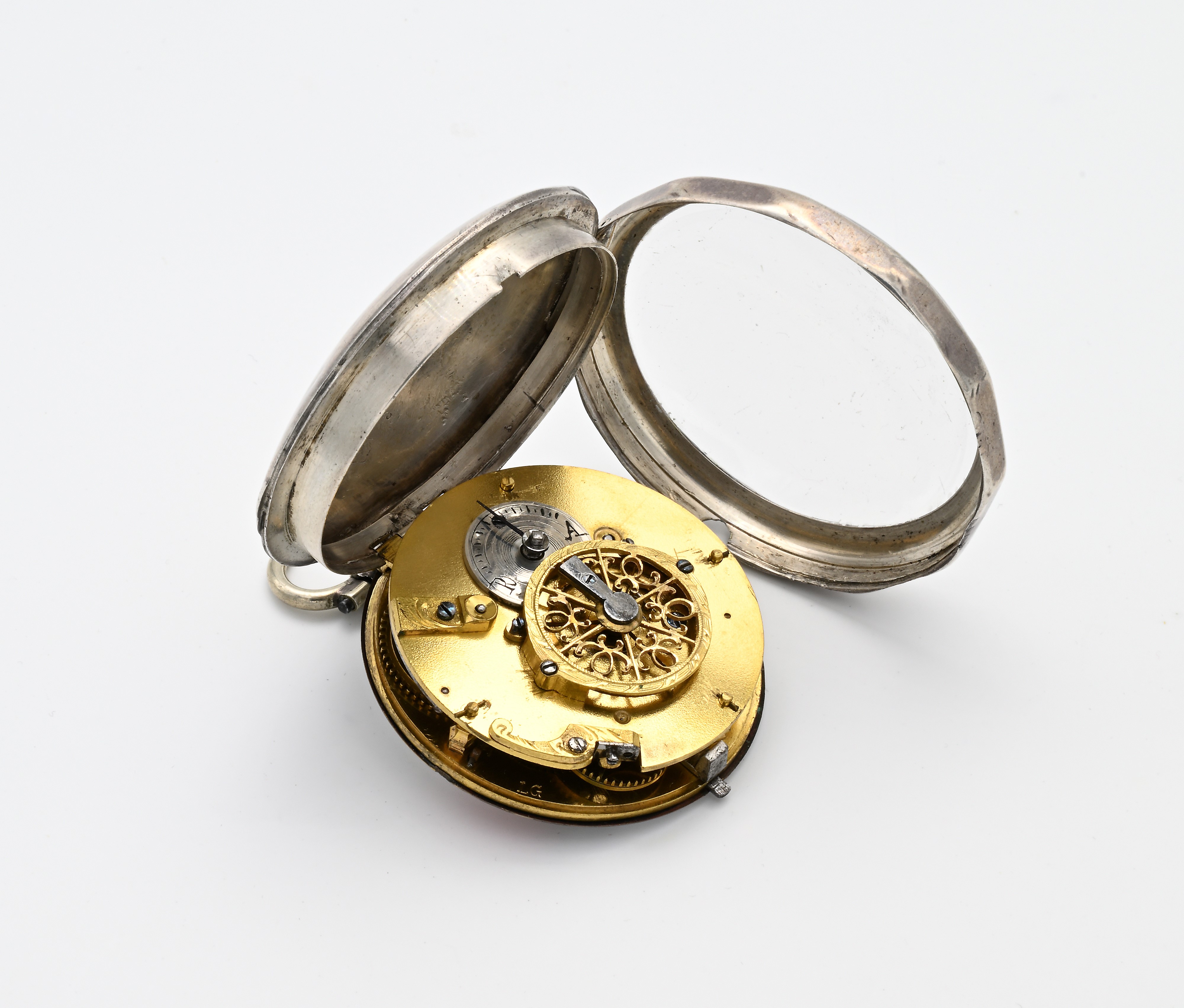 Anonimo - Orologio da tasca con carica a chiavetta del periodo "rivoluzionario" in argento con ca...