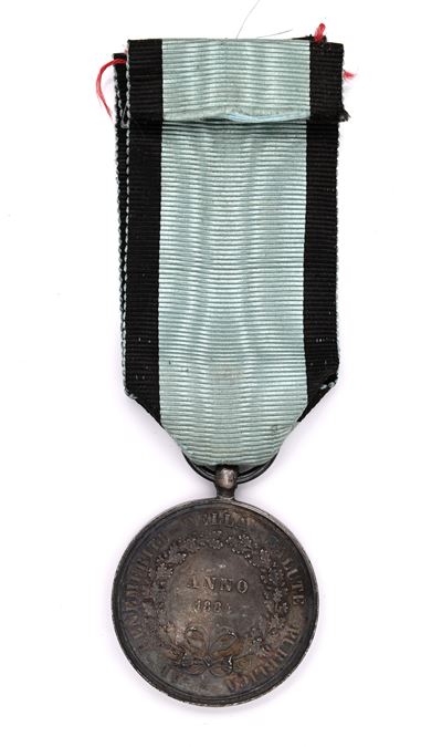 Medaglia in Argento ai Benemeriti della Salute Pubblica Anno 1884 Umberto i Regno D'italia