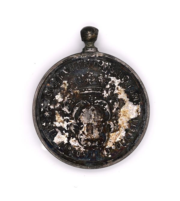 Medaglia in argento dell'Associazione dei Salvatori del Circondario di Gaeta