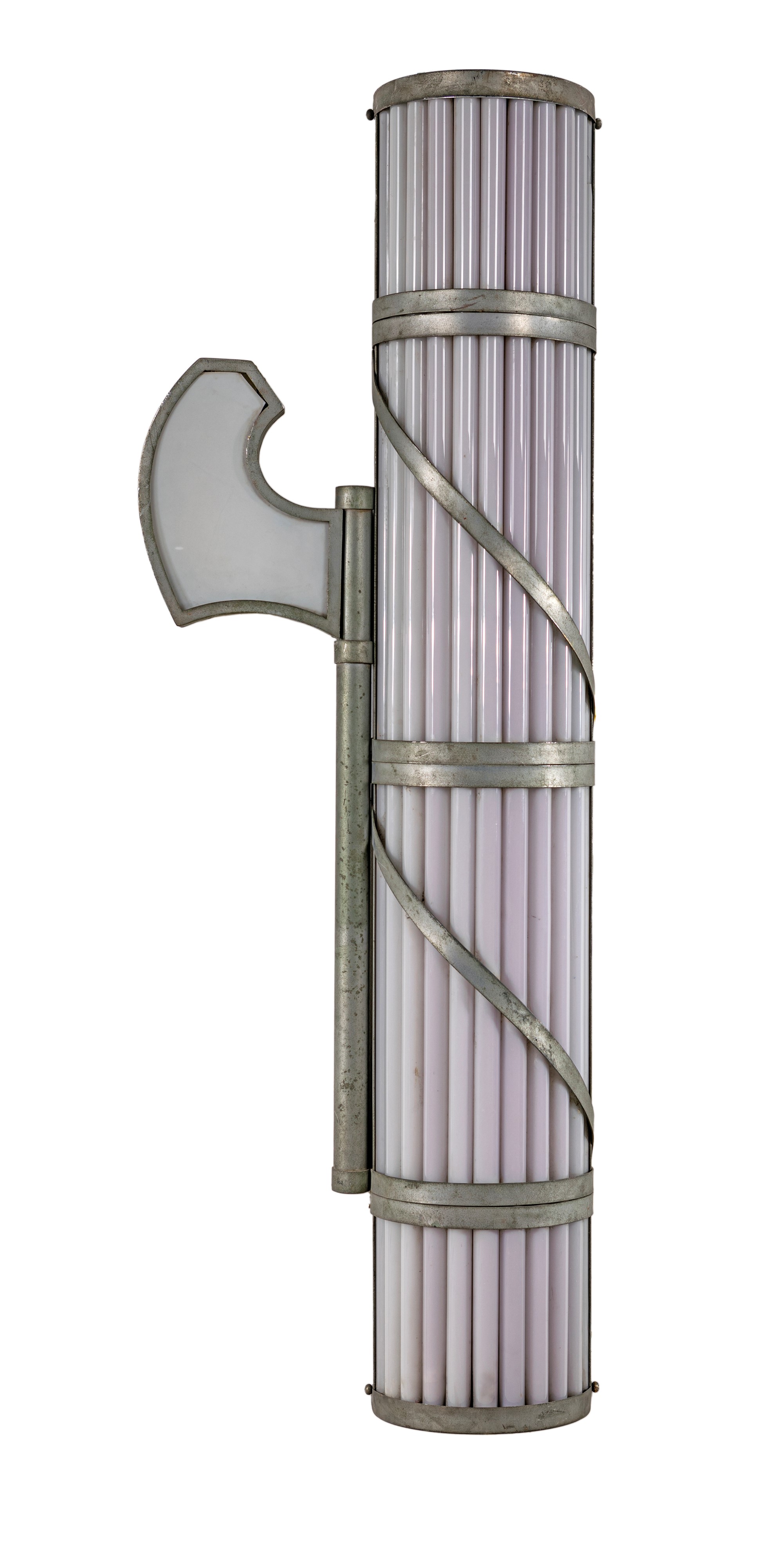 Coppia di grandi lampade a forma di Fascio Littorio