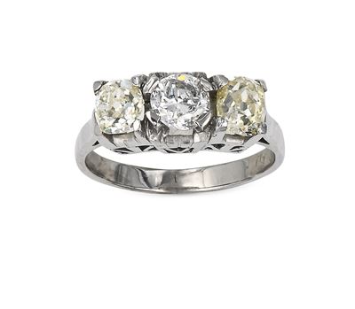 Anello Anni '30 in Oro e Diamanti