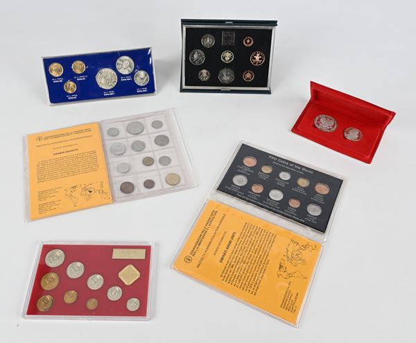 Lotto serie estere Proof e FDC: Gran Bretagna 1984; URSS 1977; Argentina 1978; 100 e 200 Zloty Polonia 1982 e 2 serie F.A.O.