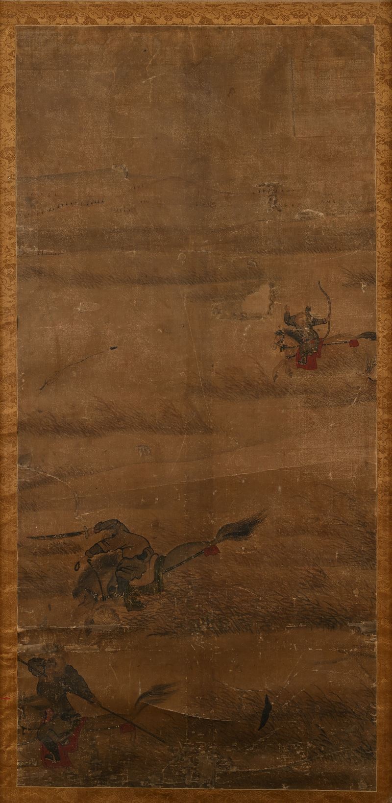 "Lizhou" raffigurante "guerrieri a cavallo", Cina, dinastia Qing, XIX secolo