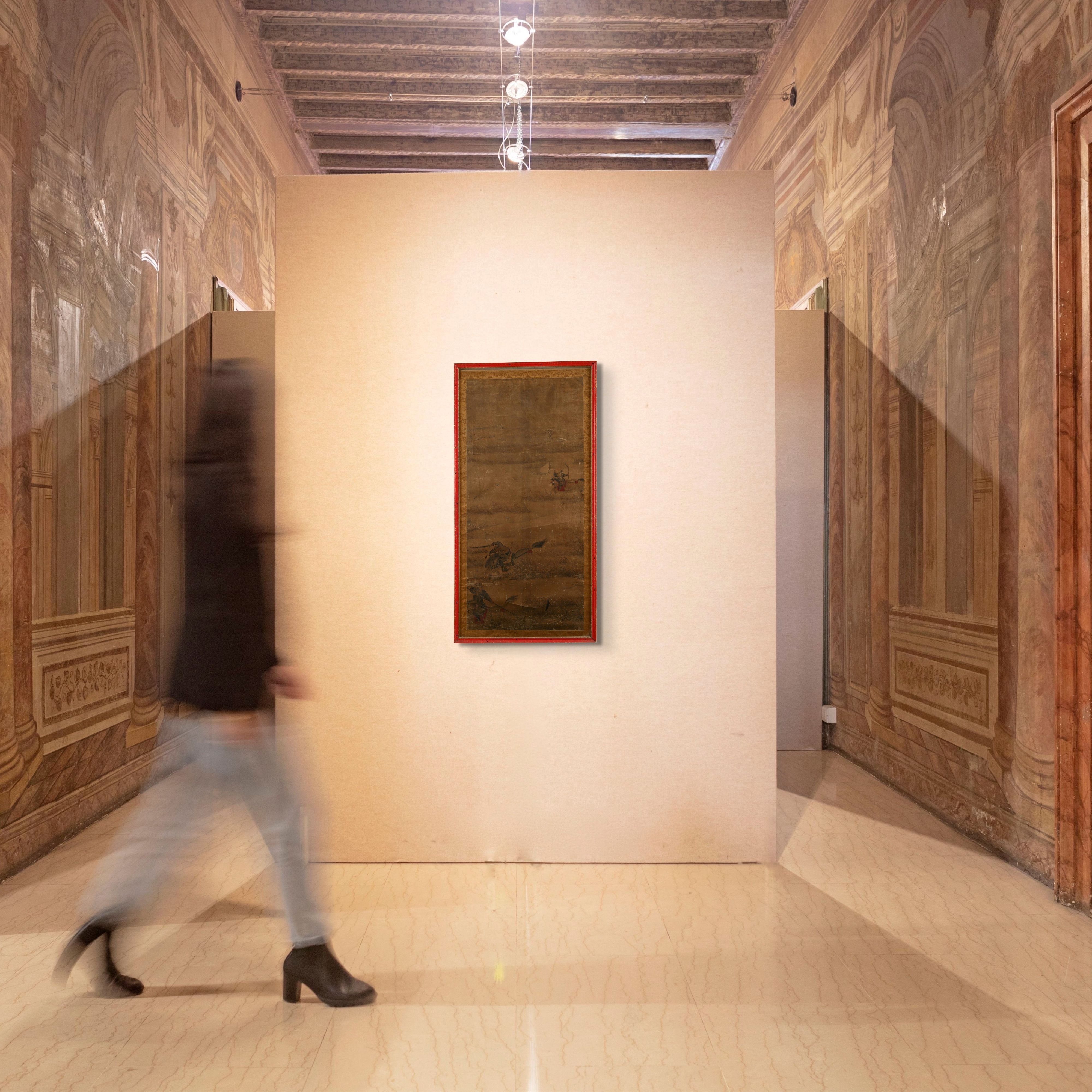 "Lizhou" raffigurante "guerrieri a cavallo", Cina, dinastia Qing, XIX secolo