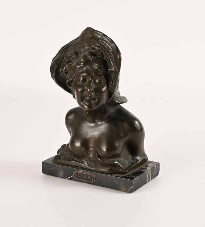 Anonimo del XX Secolo - Busto di Donna con Cappello