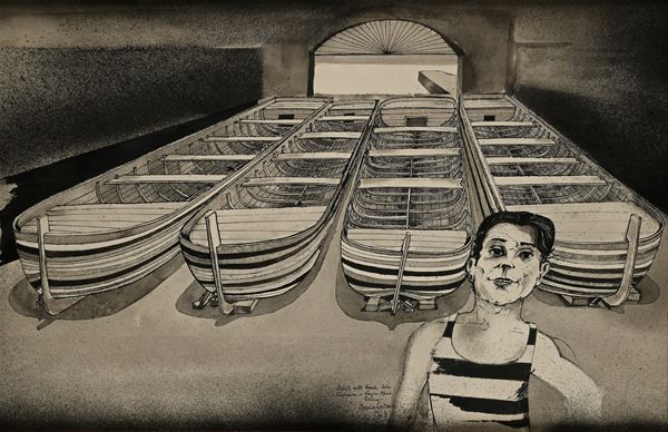 Bruno Caruso - Deposito delle barche della tonnara a Vergine Maria Palermo