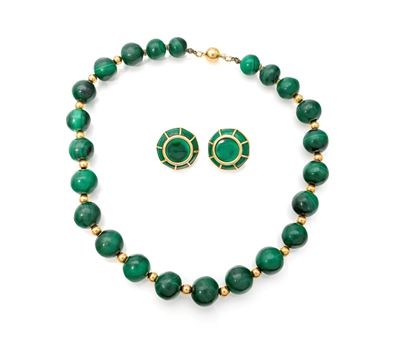 Parure in Oro e Malachite