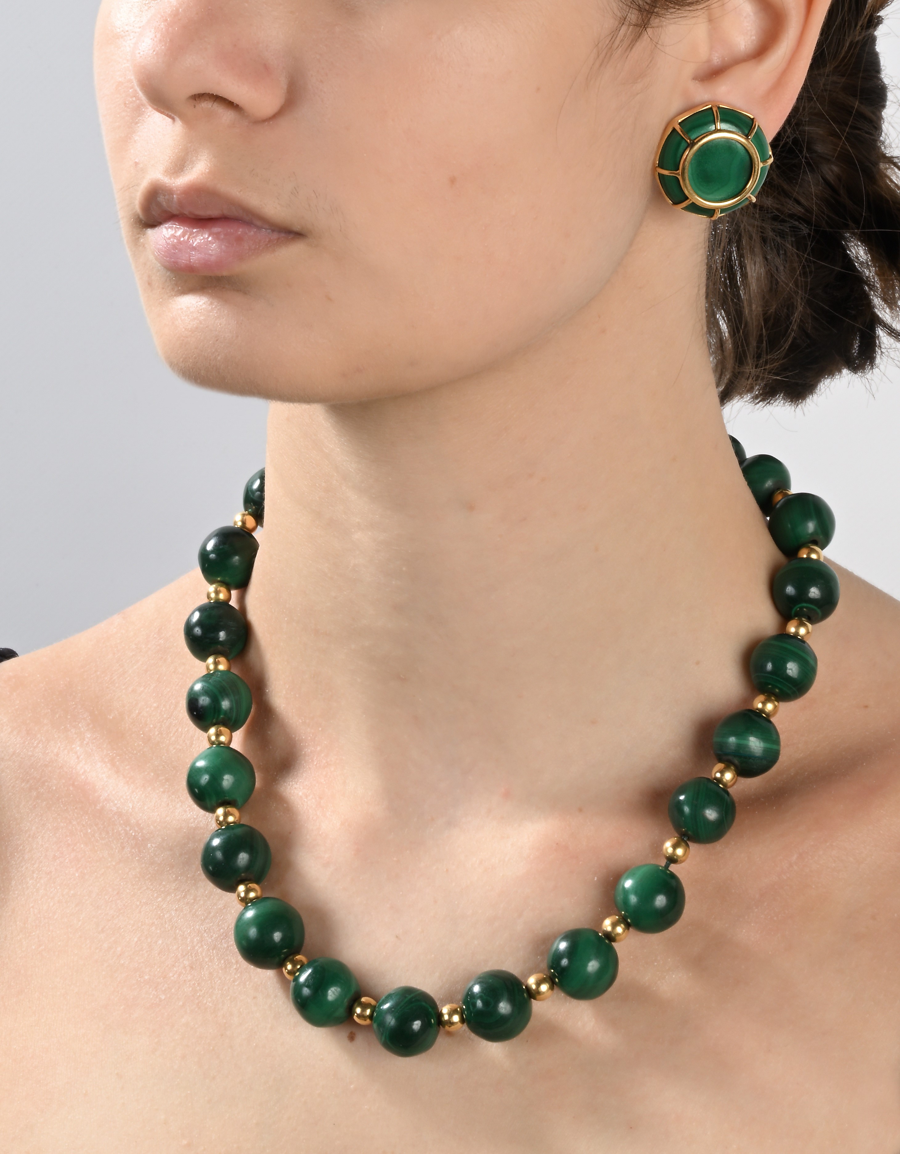 Parure in Oro e Malachite