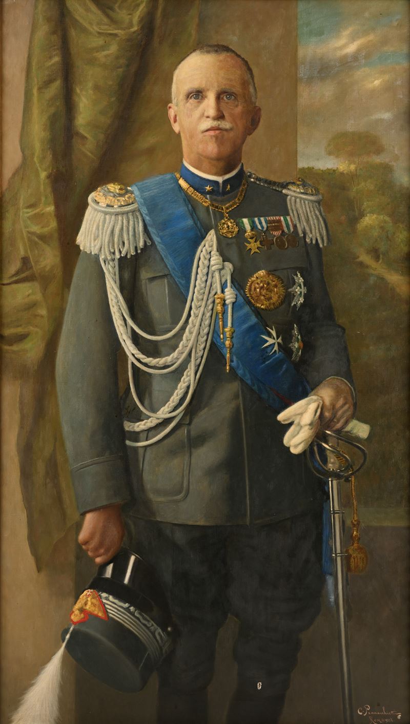 Carlo Pennacchietti - Ritratto di Vittorio Emanuele III di Savoia Re D'italia