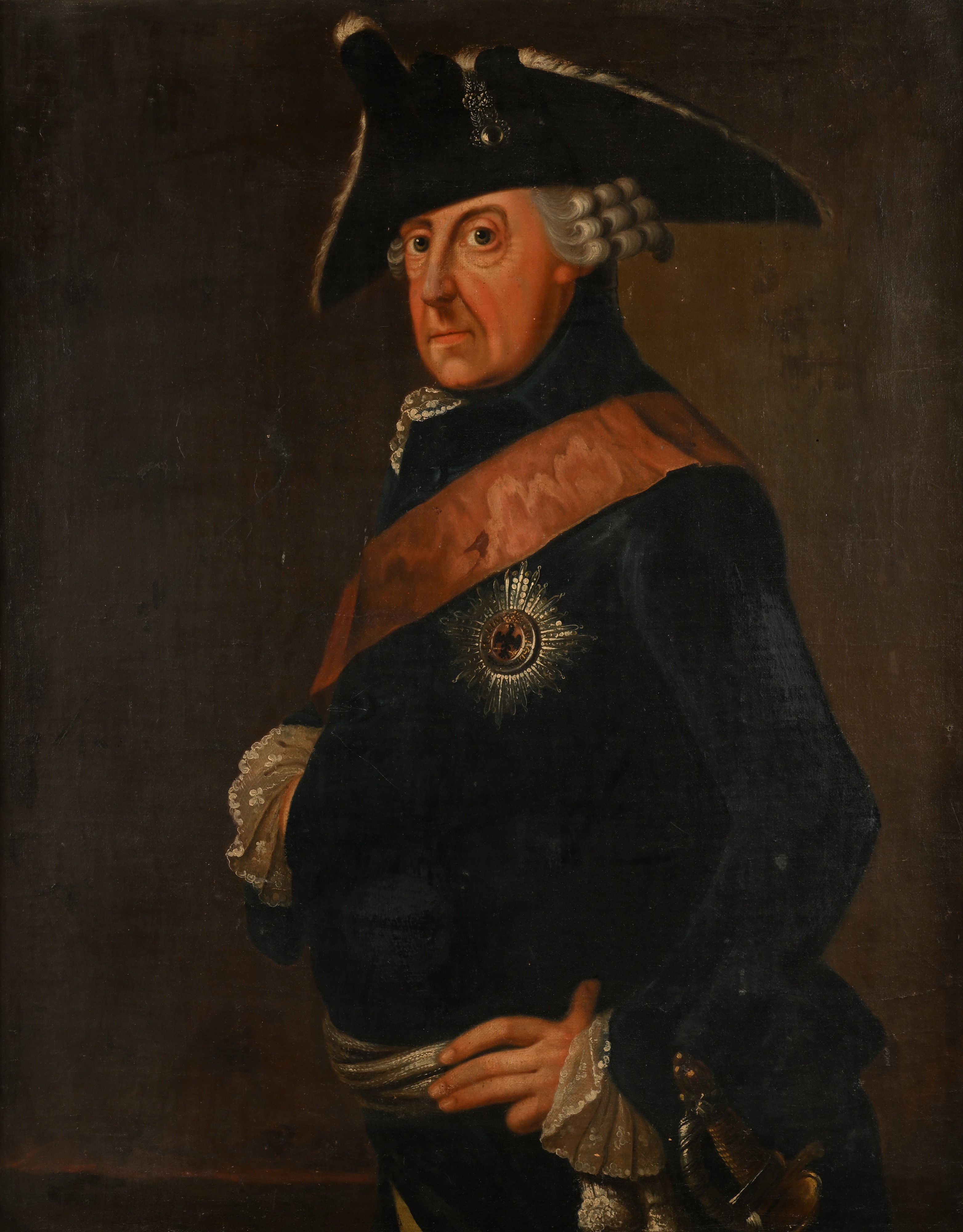 Pittore della Fine del XVIII Secolo - Ritratto di Federico II di Prussia Detto Federico il Grande...