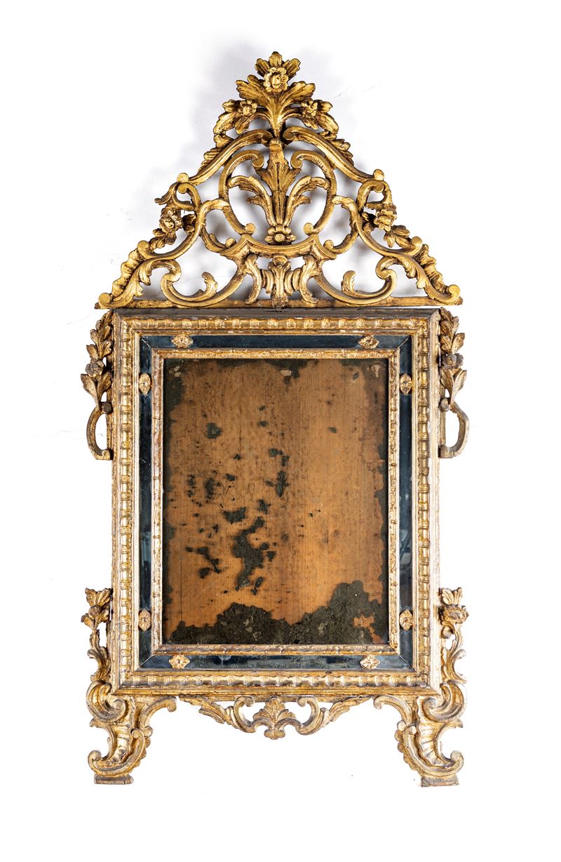 Specchiera in Legno Dorato, Piemonte, XVIII Secolo
