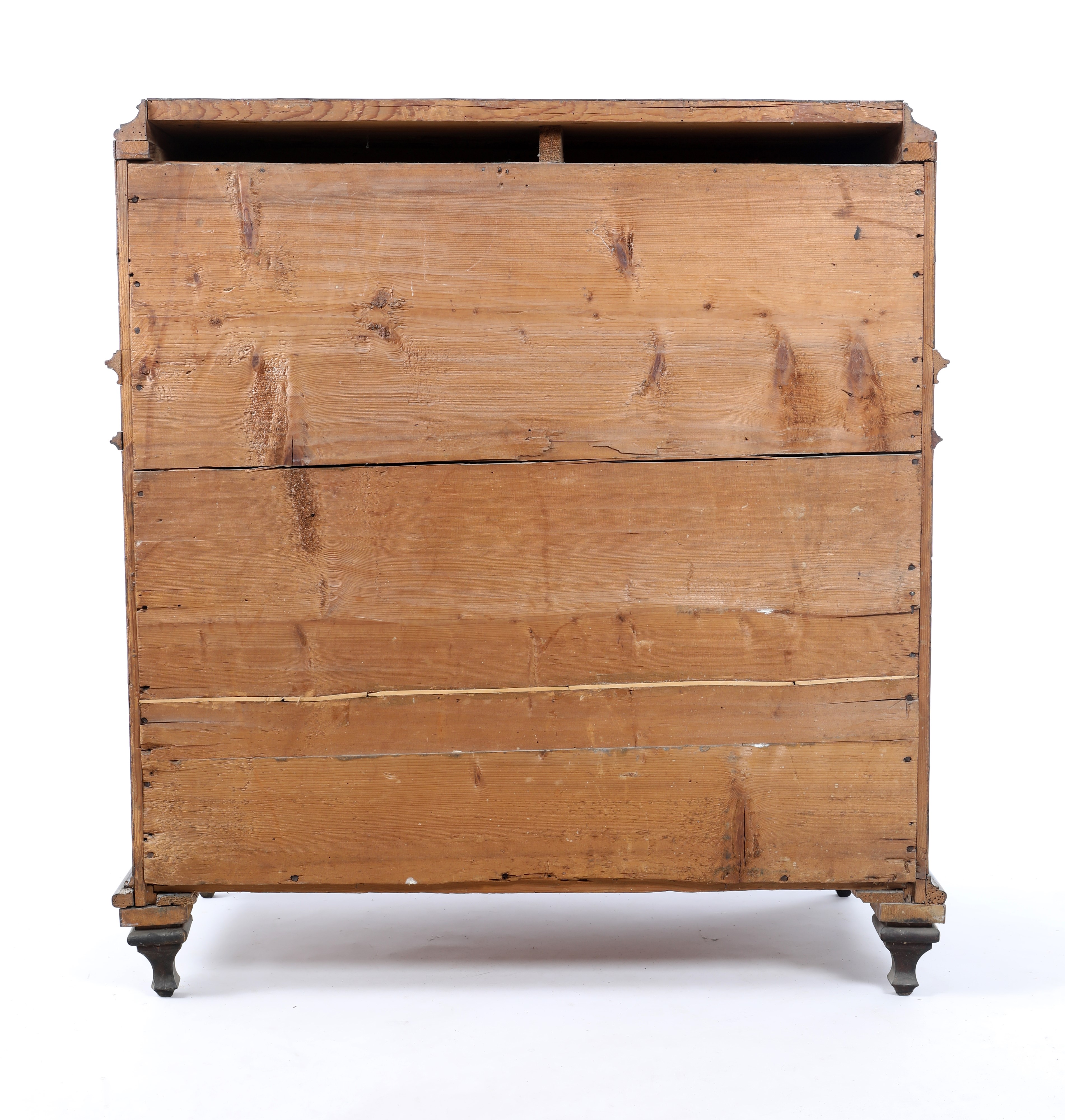 Cassettone a ribalta in radica di noce, Lombardia, XVIII secolo