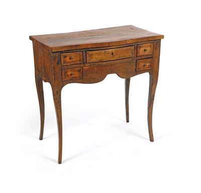 Piccola Scrivania in Noce e Radica, XIX Secolo
