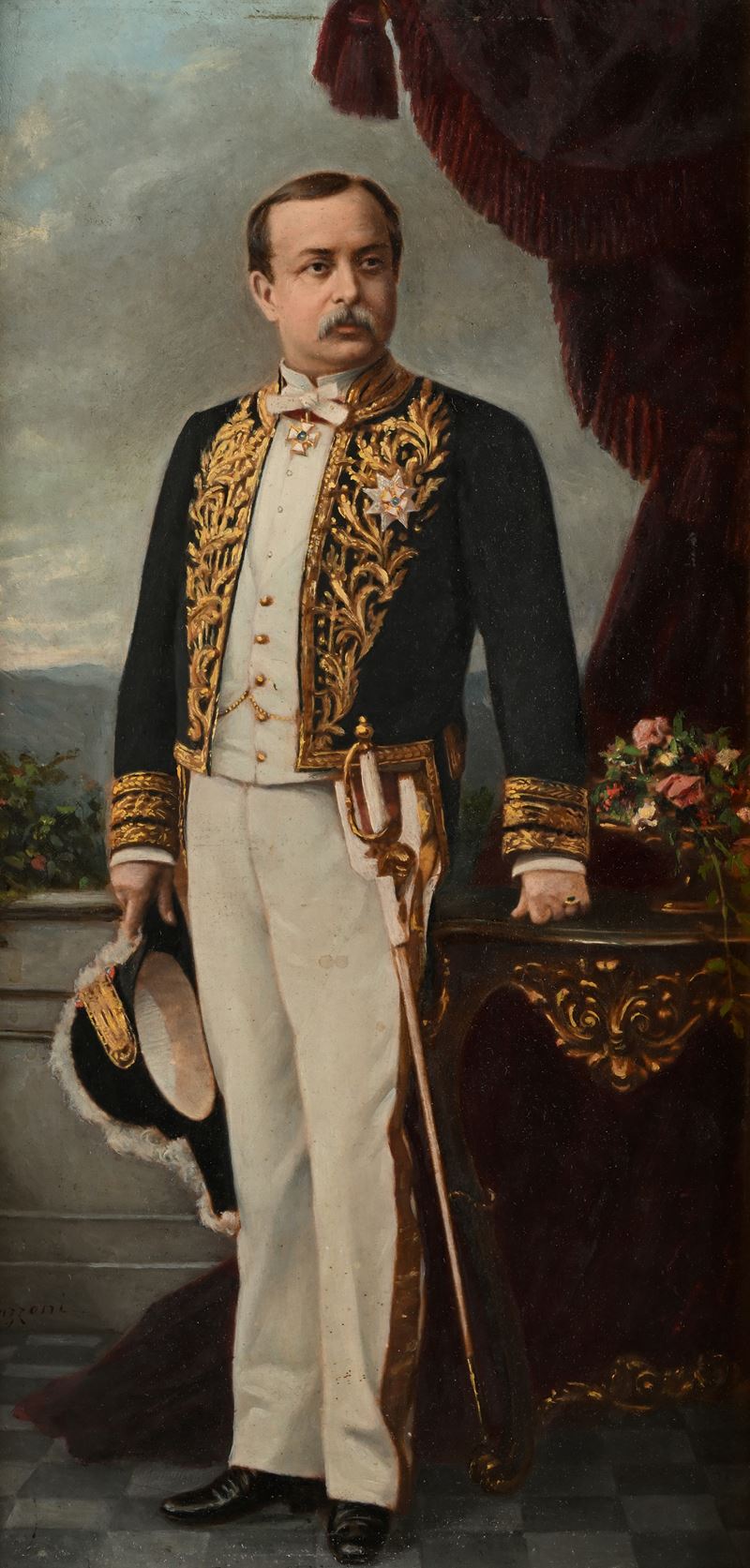 Domenico Mazzoni - Ritratto del Marchese Emanuele Beccaria Incisa di S. Stefano Ambasciatore di S...