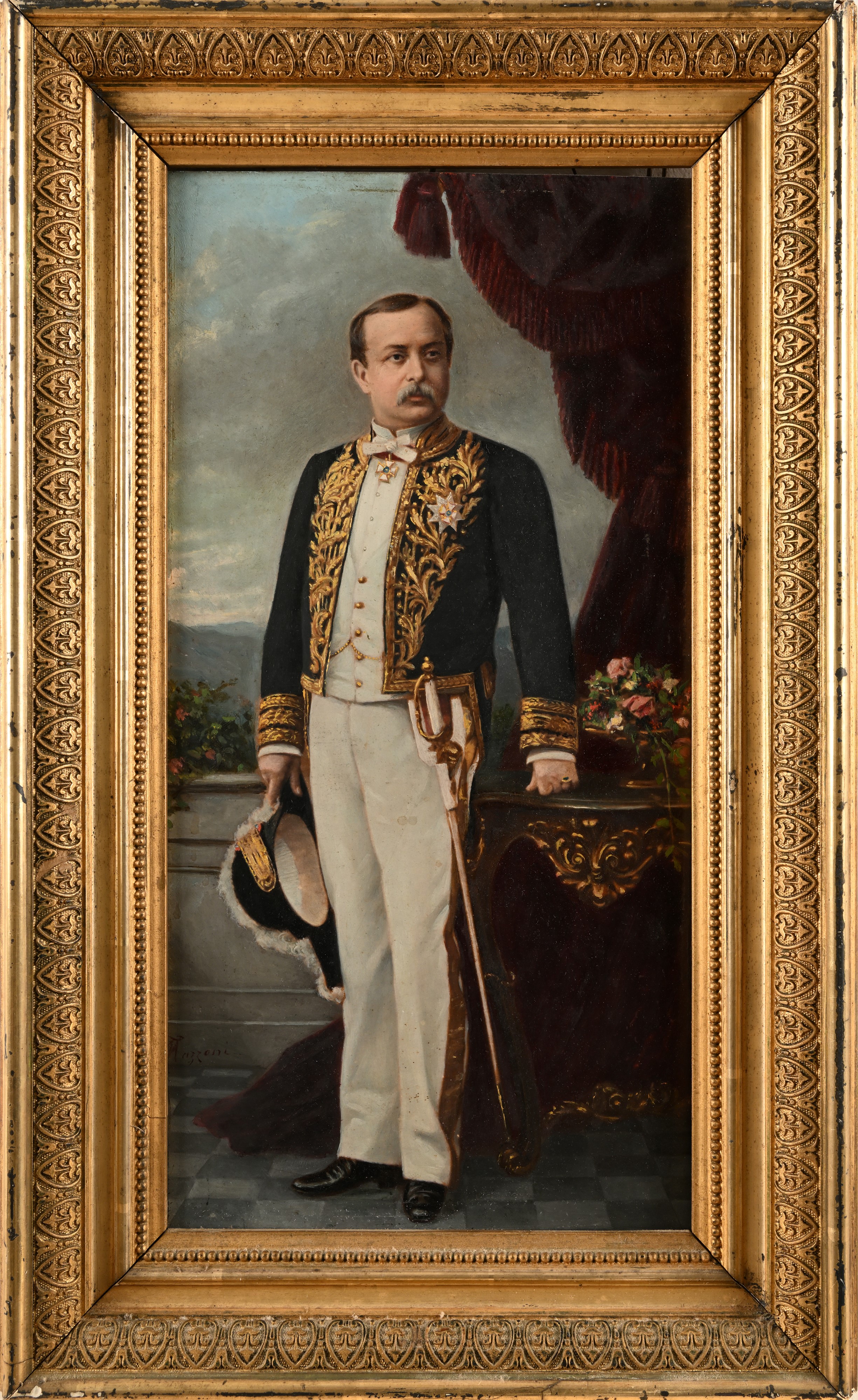Domenico Mazzoni - Ritratto del Marchese Emanuele Beccaria Incisa di S. Stefano Ambasciatore di S...