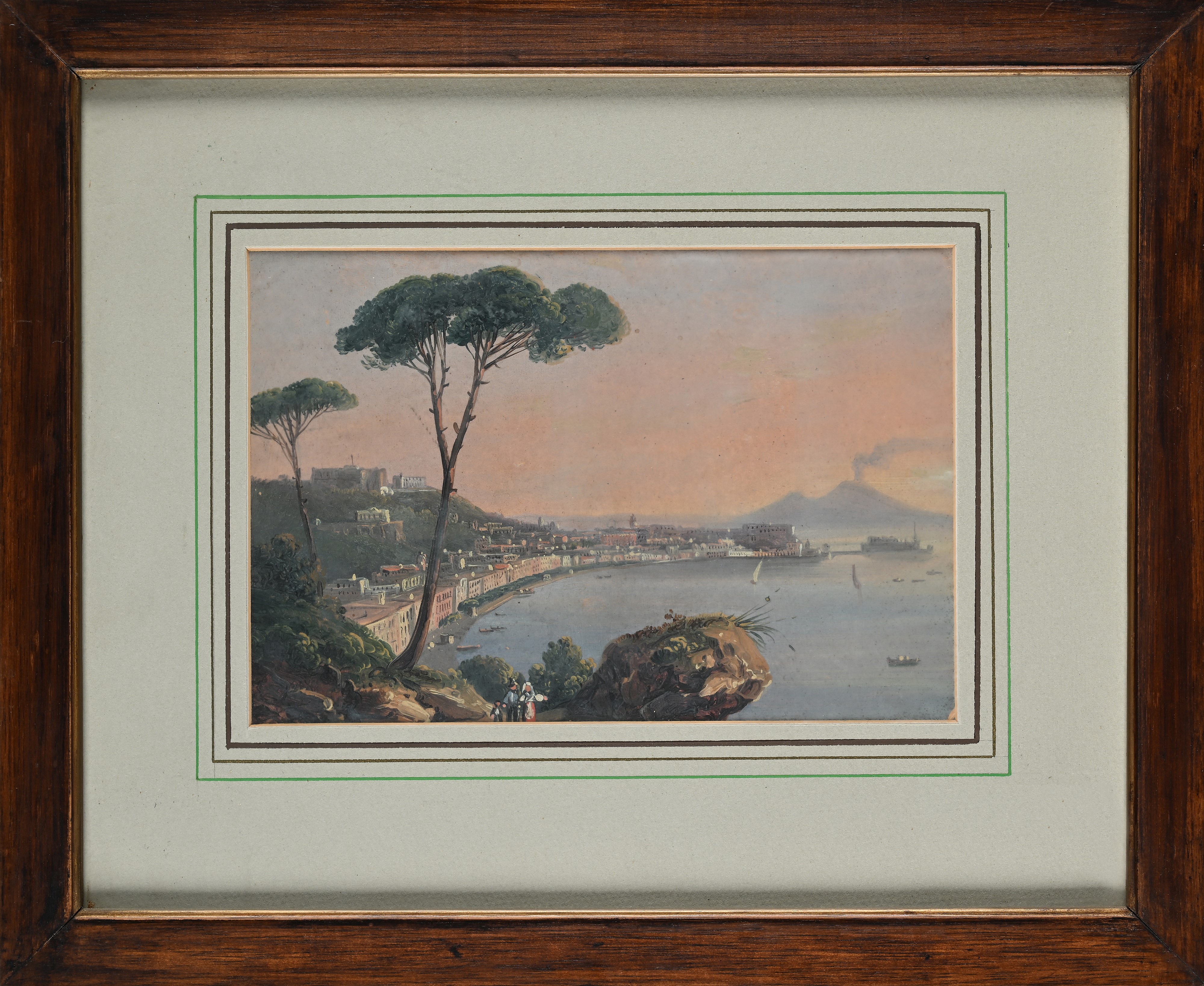Scuola di Posillipo - 'napoli Veduta da Posillipo' e 'napoli Veduta da Sud'
