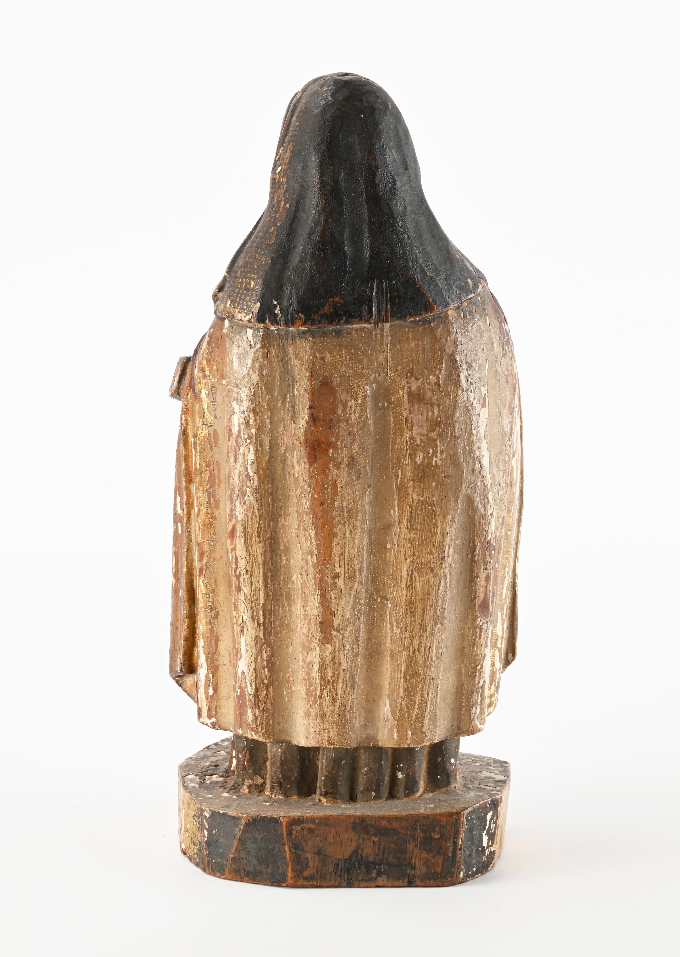 Scultura in legno laccato e dorato, XVI/XVII secolo