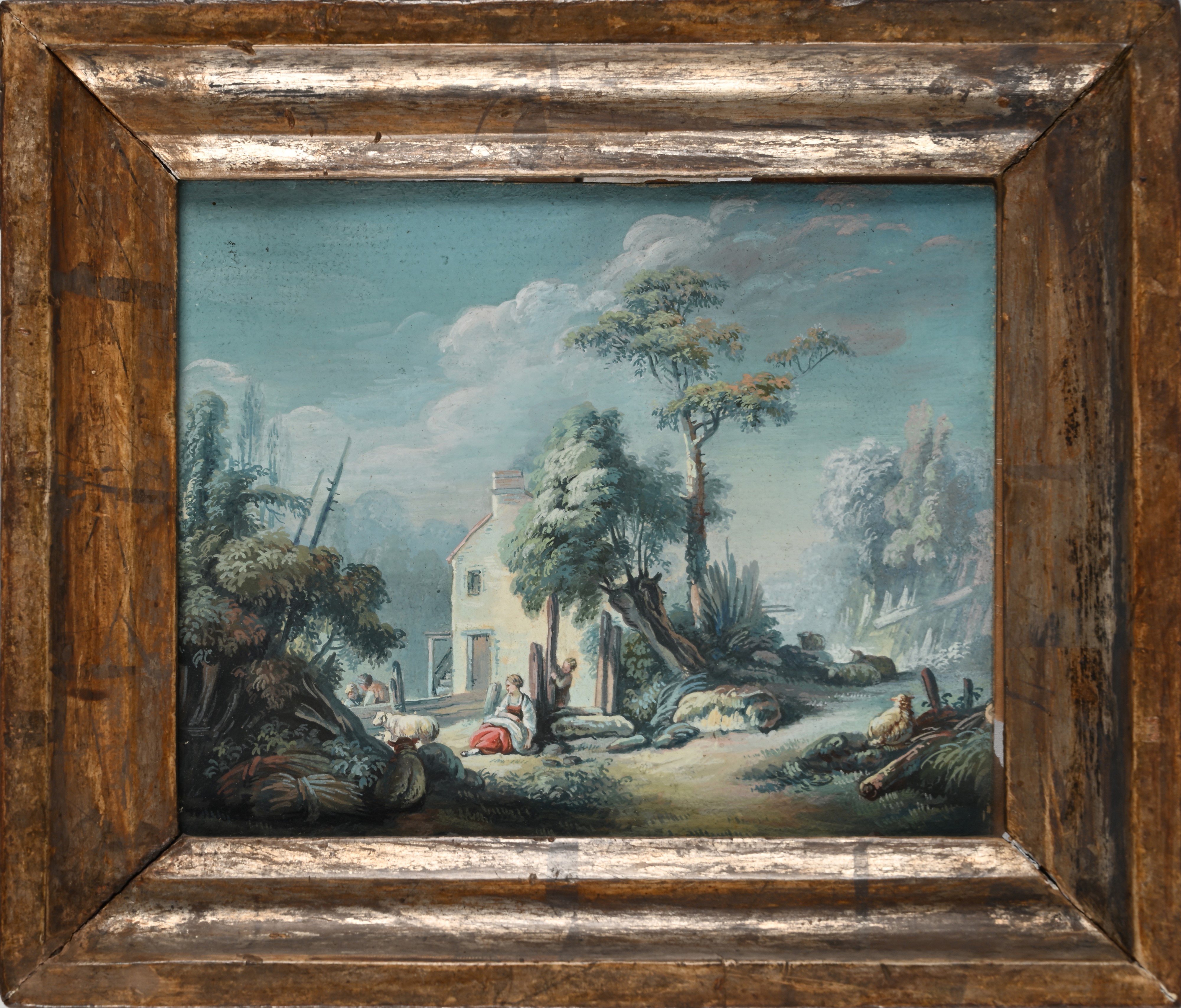 Scuola Inglese del XVIII Secolo - “paesaggio Pastorale”