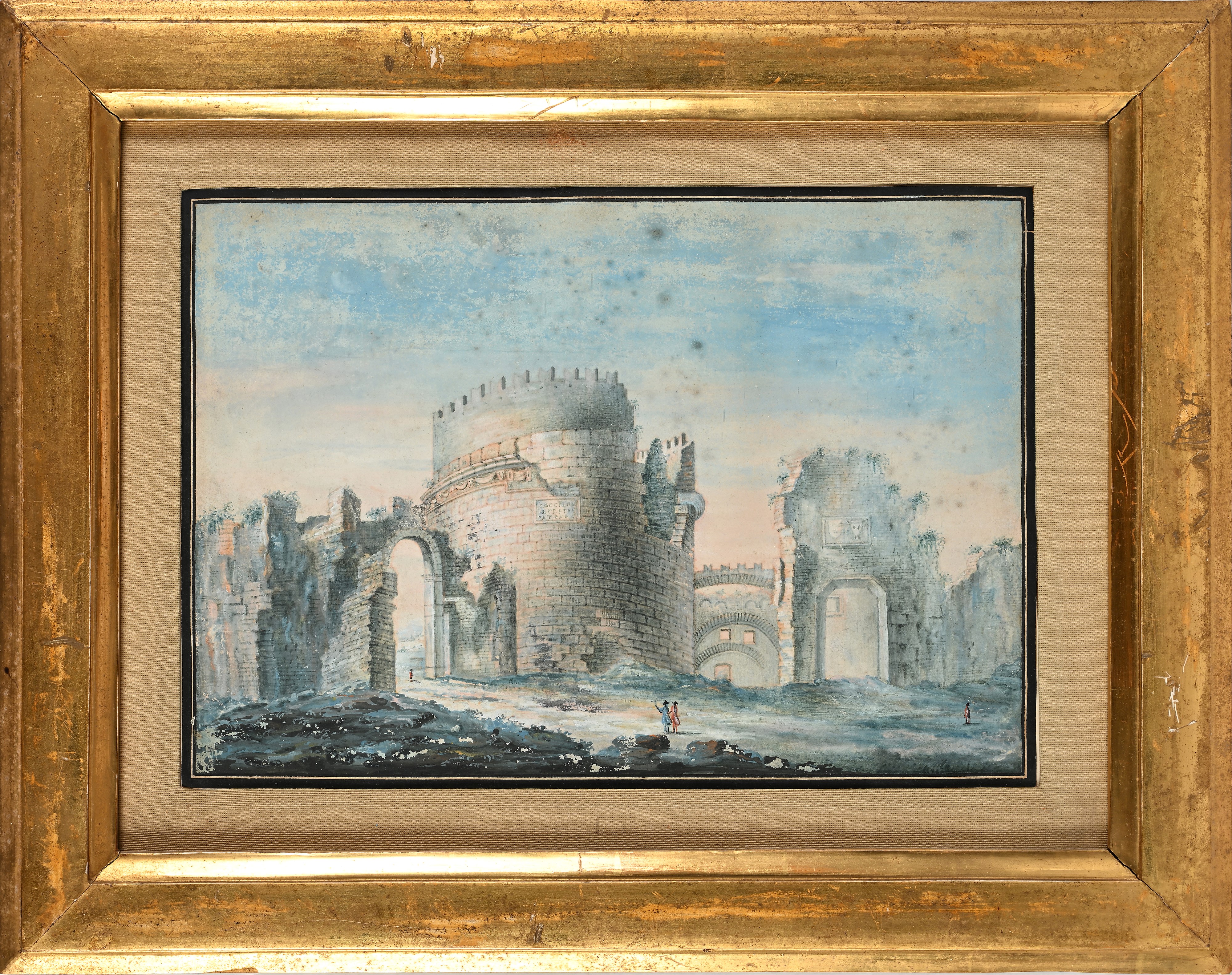 Scuola Romana della Fine del XVIII Secolo - “vedute di Monumenti Classici Dell’antica Roma”