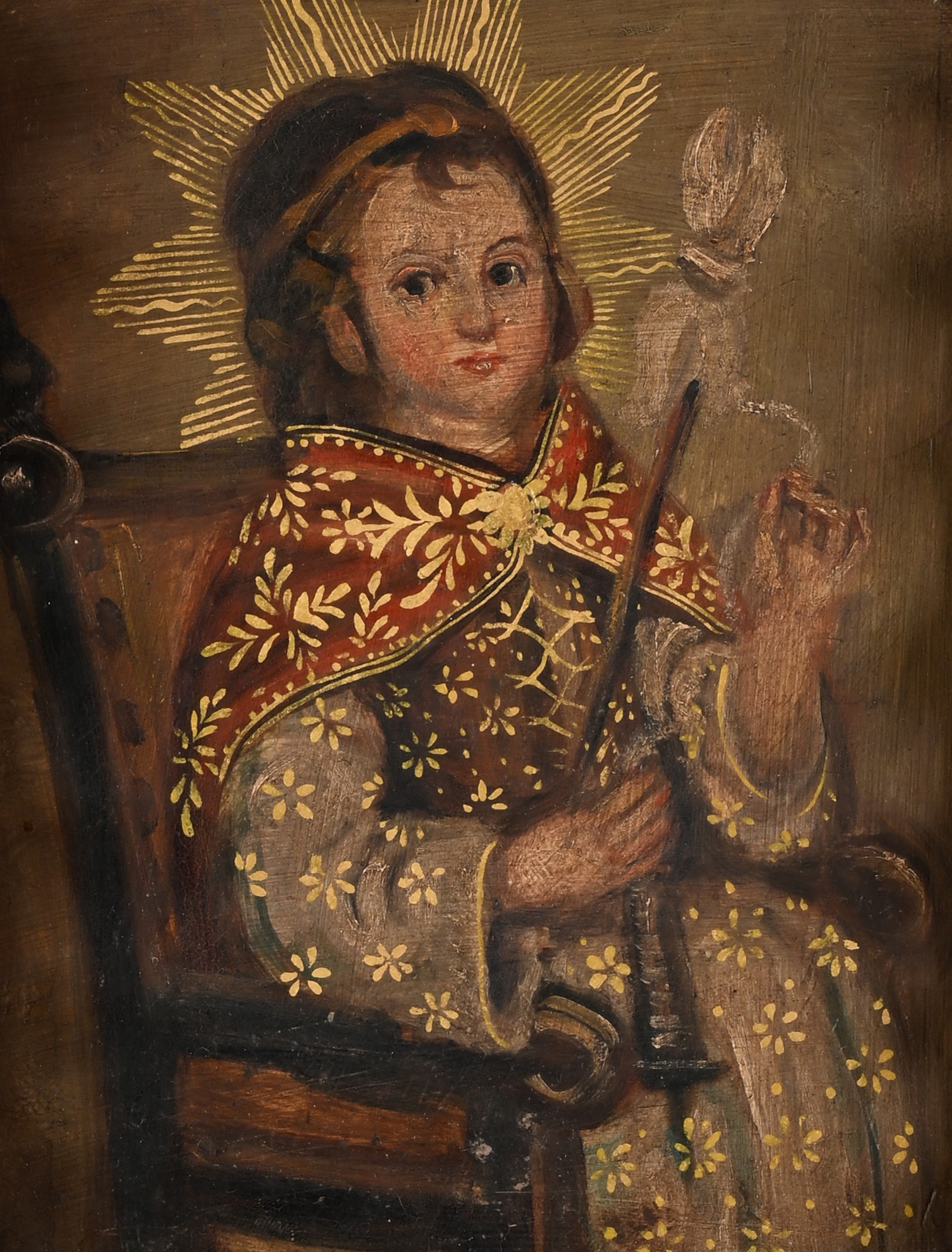 Scuola di Cusco, Vicereame del Perù - Maria Bambina Filatrice (virgen Niña Hilandera)
