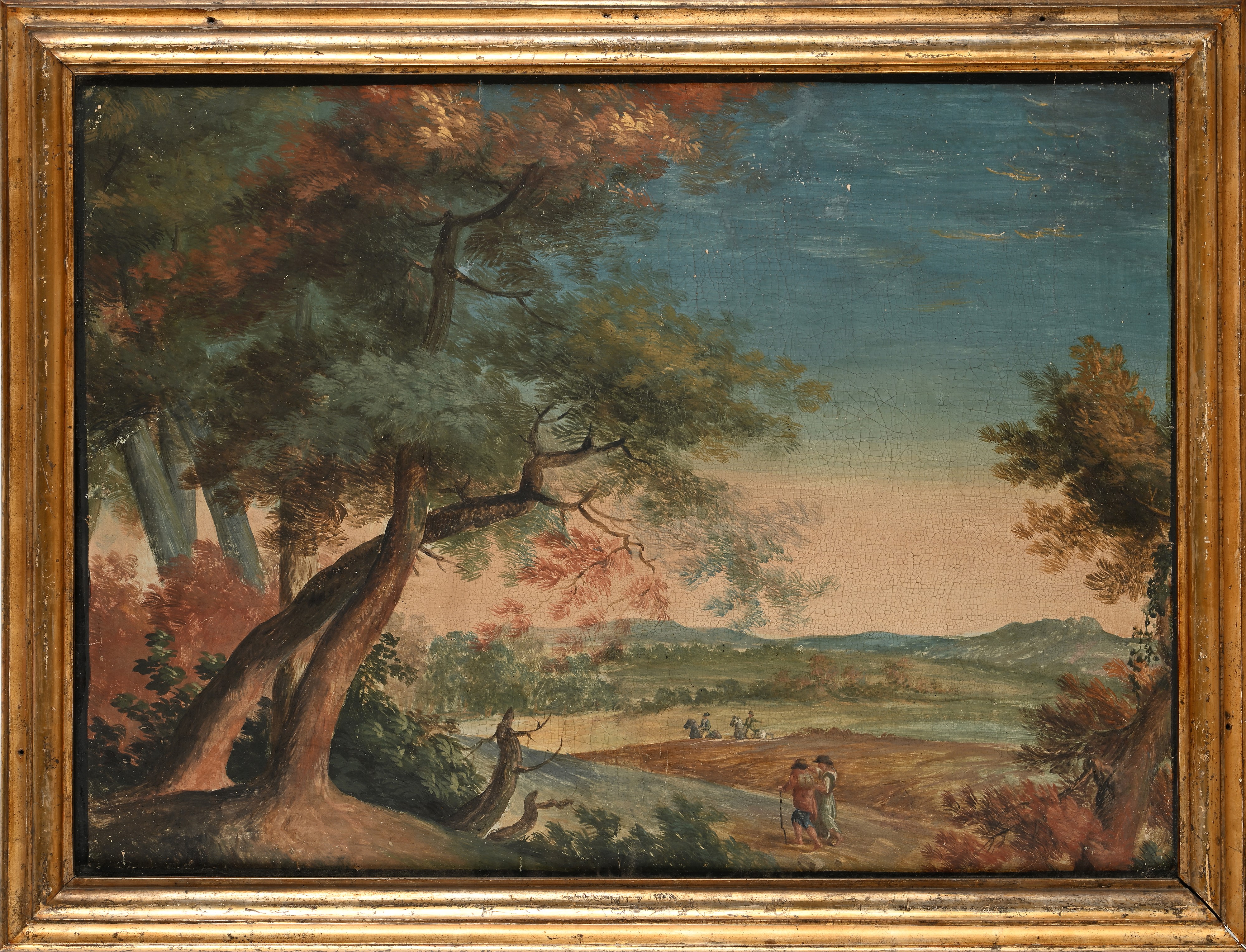 Scuola Veneta del XVIII Secolo - Paesaggi con Figure