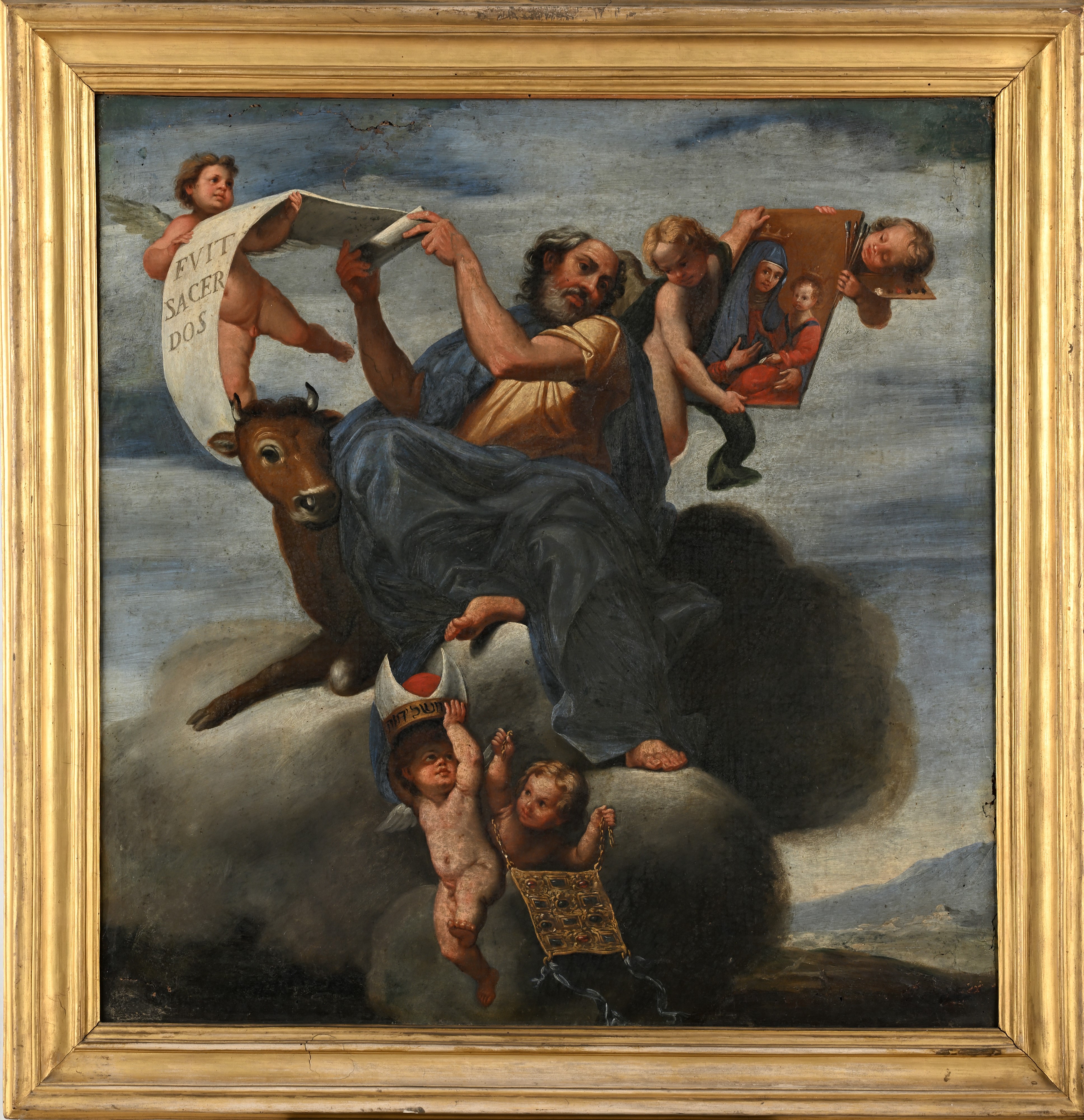 Pittore Napoletano del XVII Secolo - San Luca Evangelista