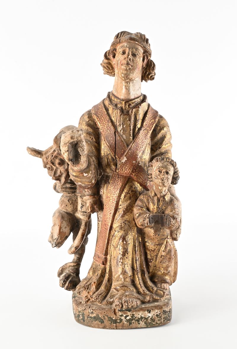 Scultura in legno dorato, America meridionale, XIX secolo