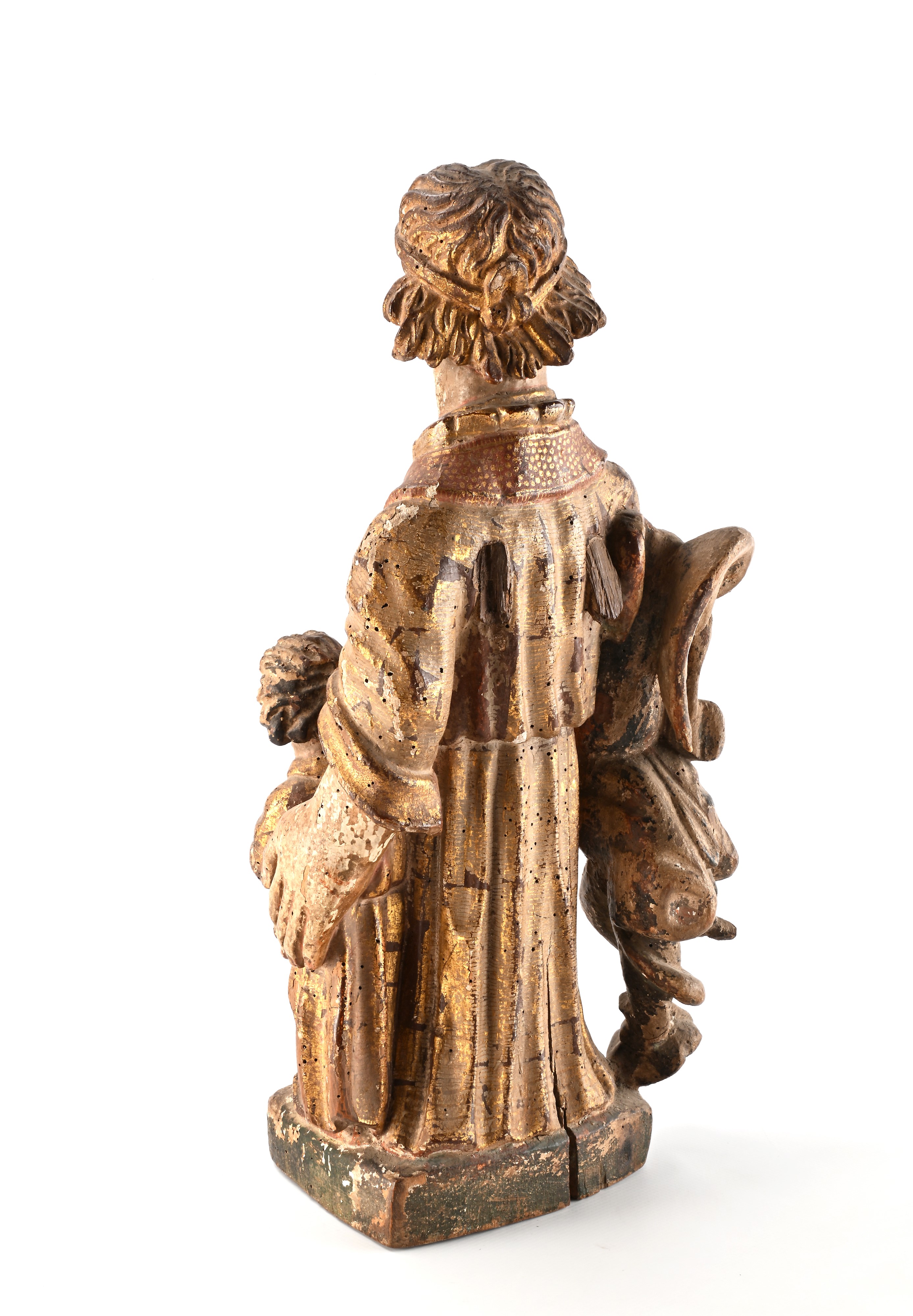 Scultura in legno dorato, America meridionale, XIX secolo