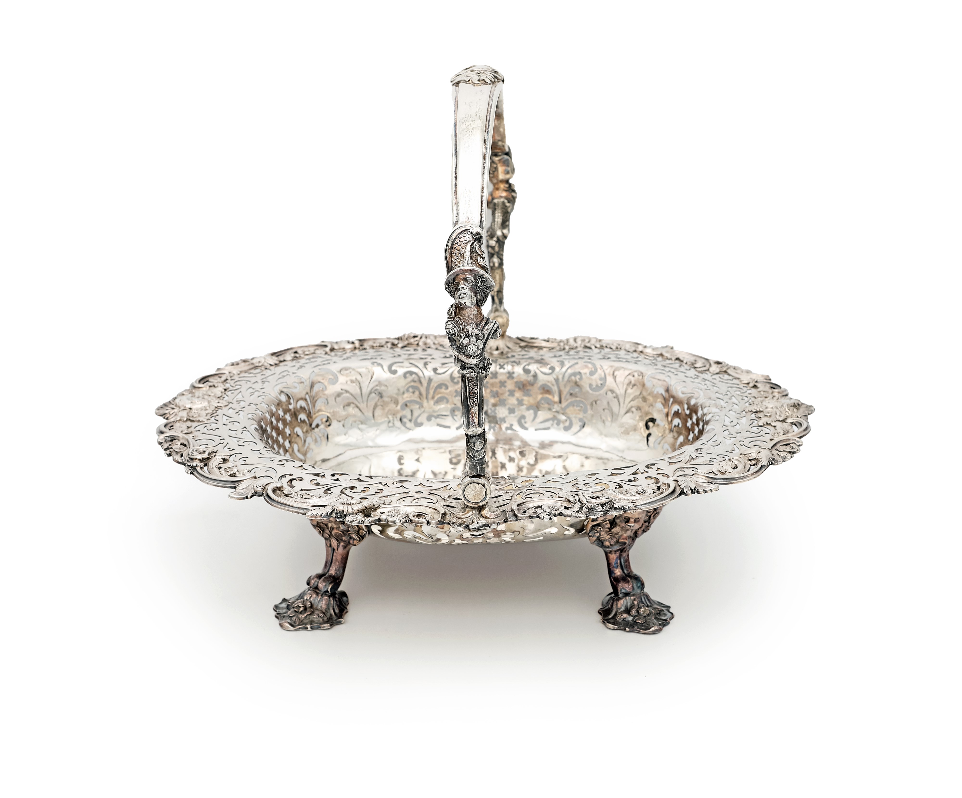 Grande Cestino in Argento, Londra 1752, Orafo Edward Aldridge