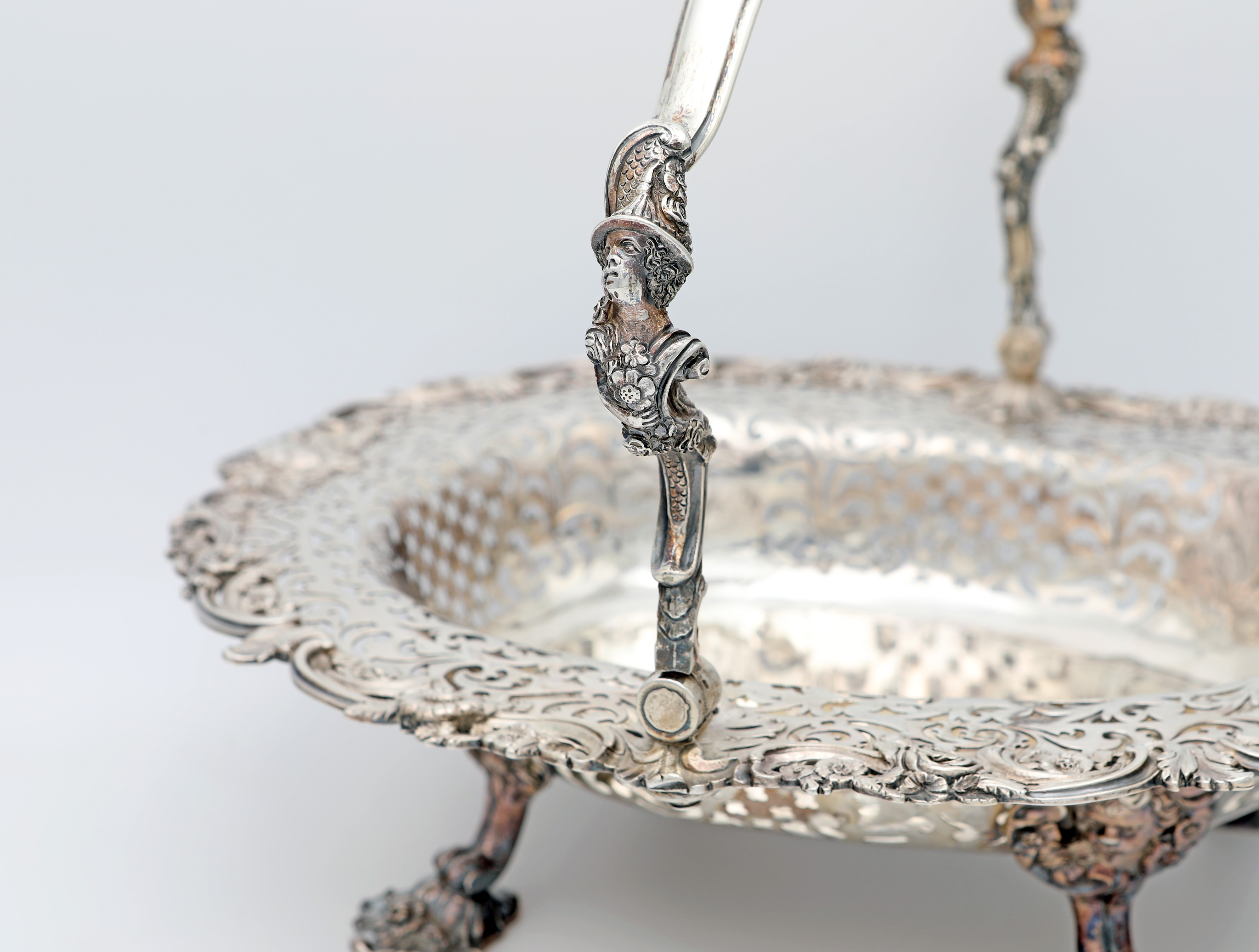 Grande Cestino in Argento, Londra 1752, Orafo Edward Aldridge