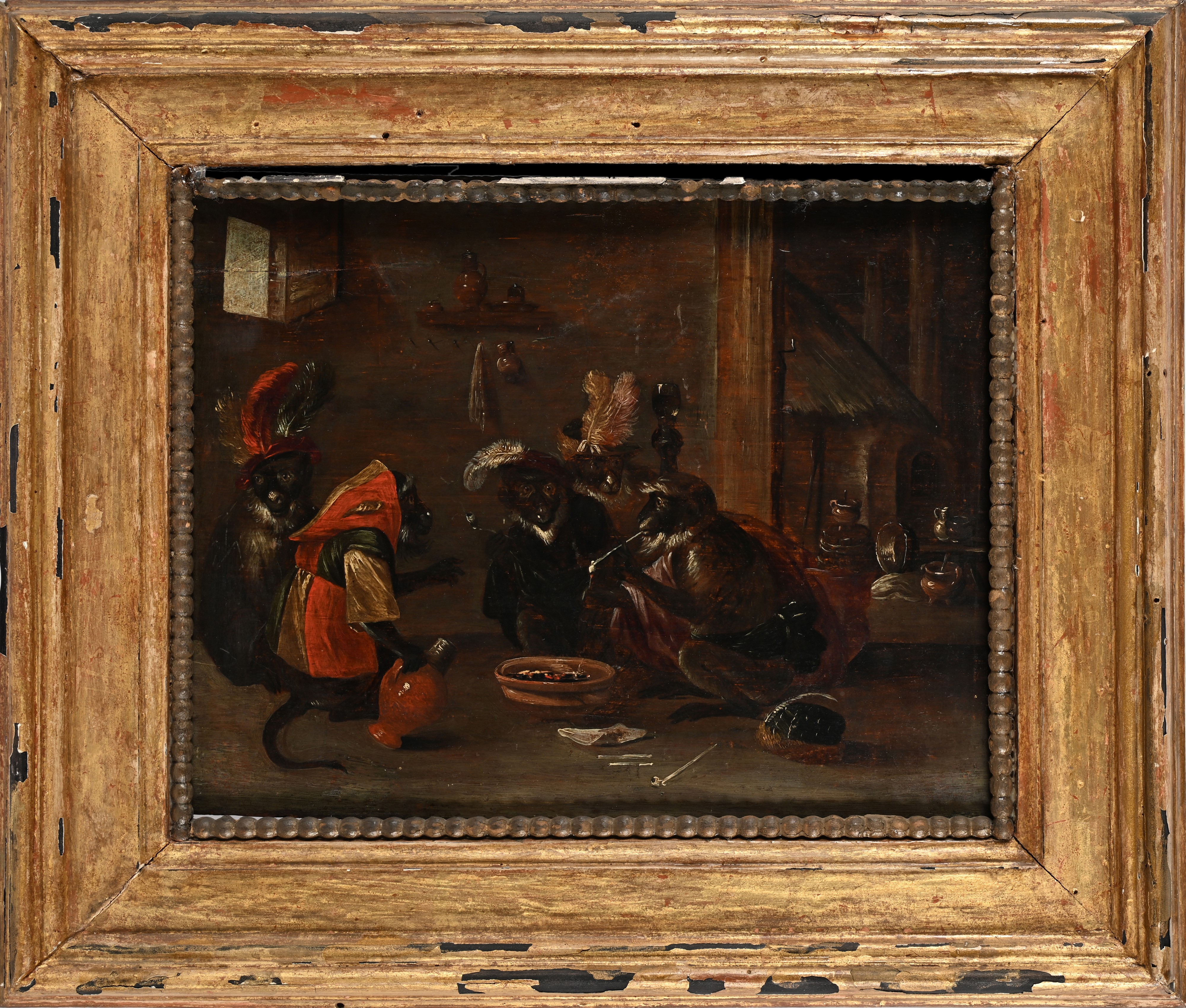 David Teniers II - La Tabaccheria delle Scimmie