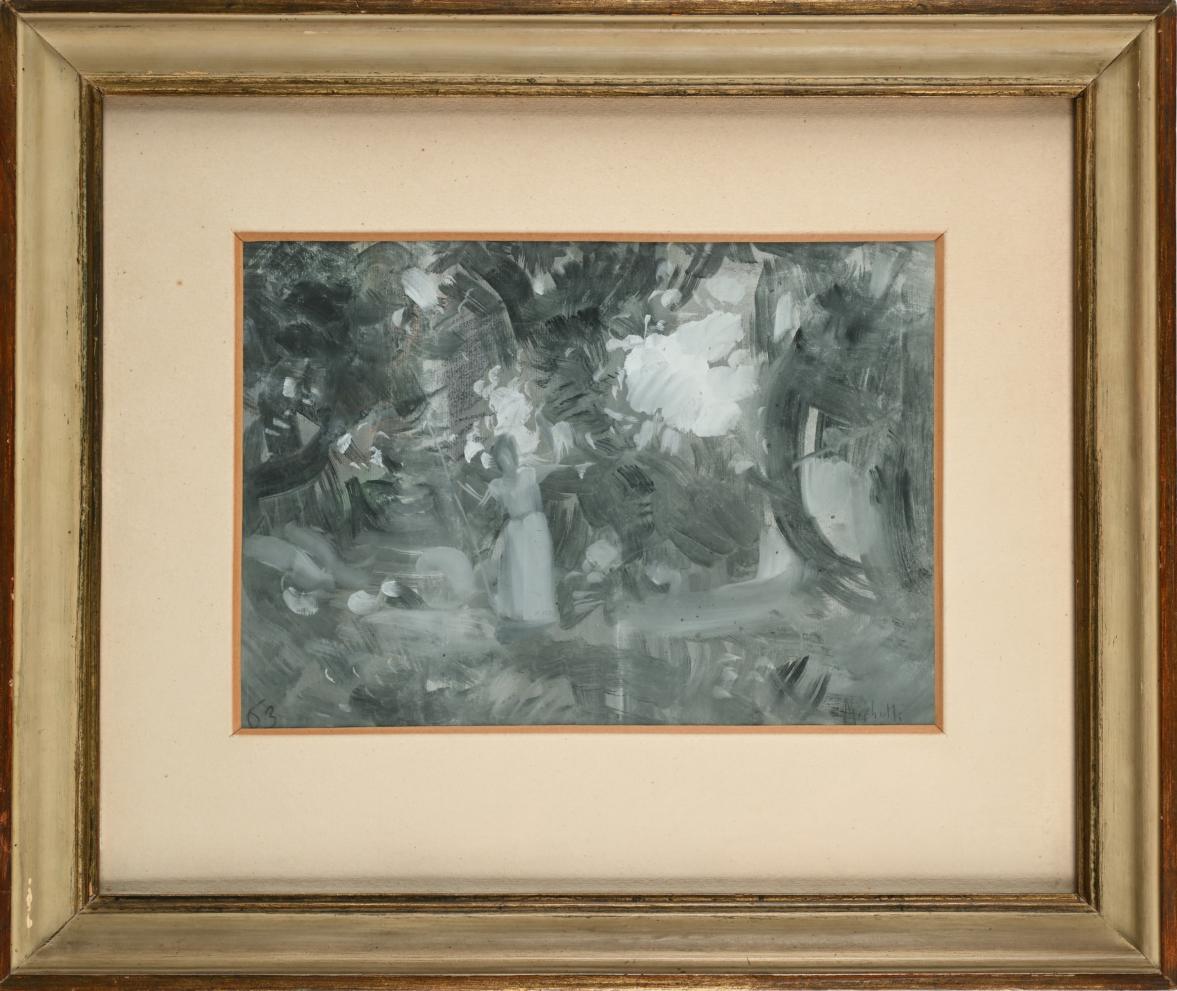 Paesaggio con figura femminile