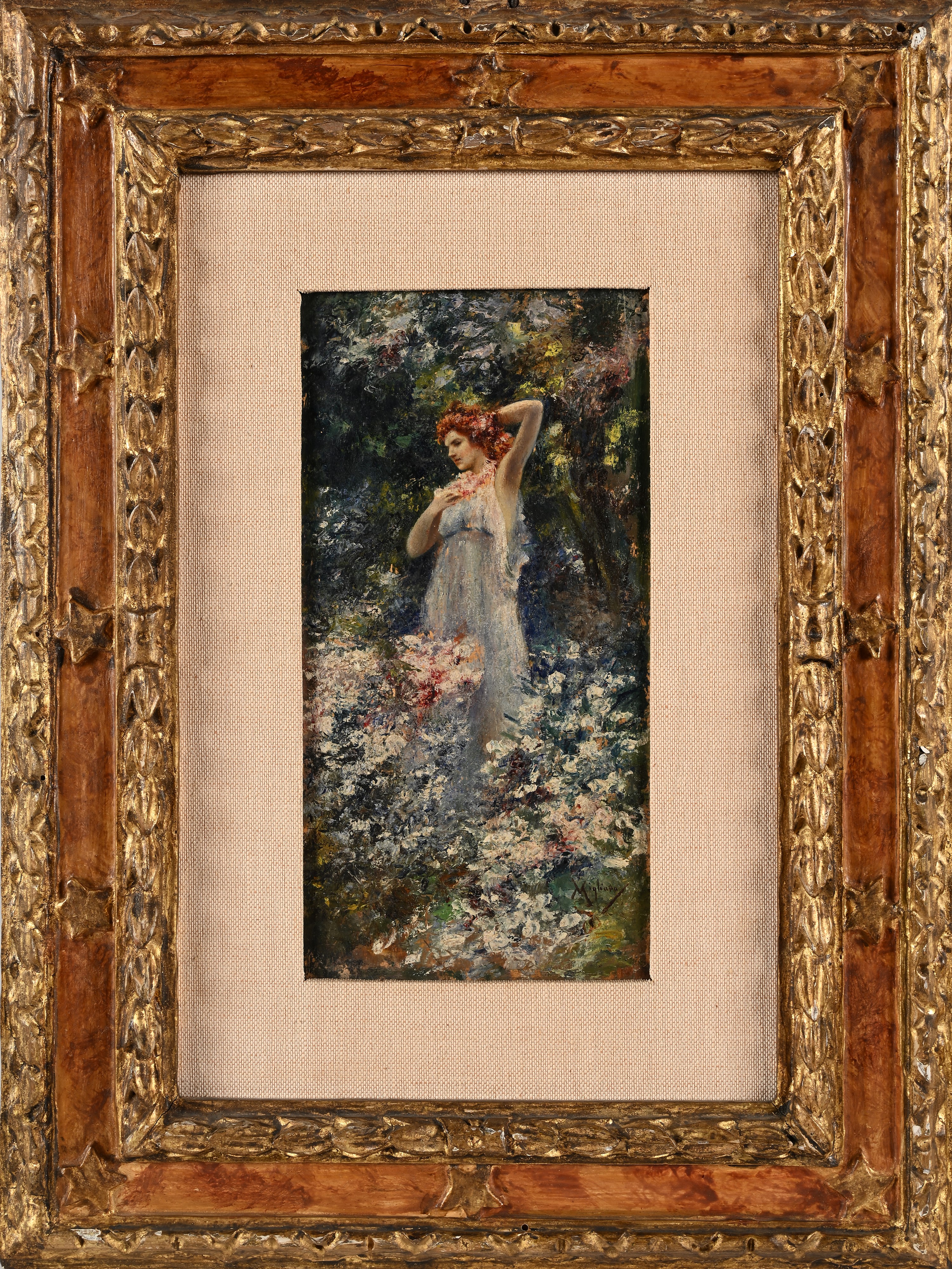 Vincenzo Migliaro - Giovane Donna tra i Fiori