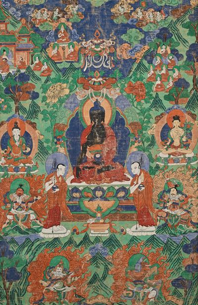 Antico Thangka Tibetano